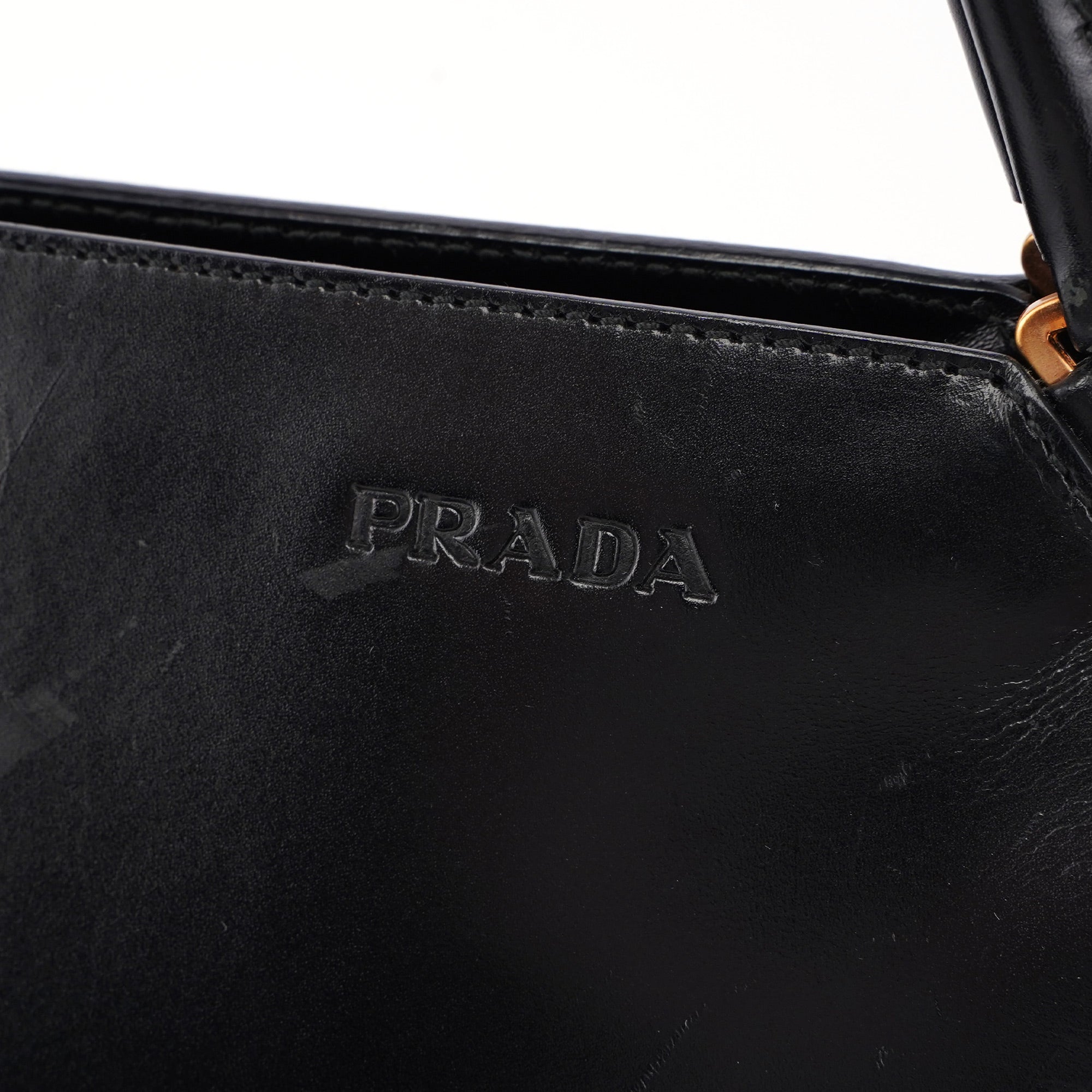 Black Vitello Chic Shoulder Bag