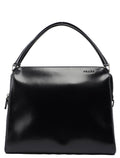 Black Vitello Chic Shoulder Bag