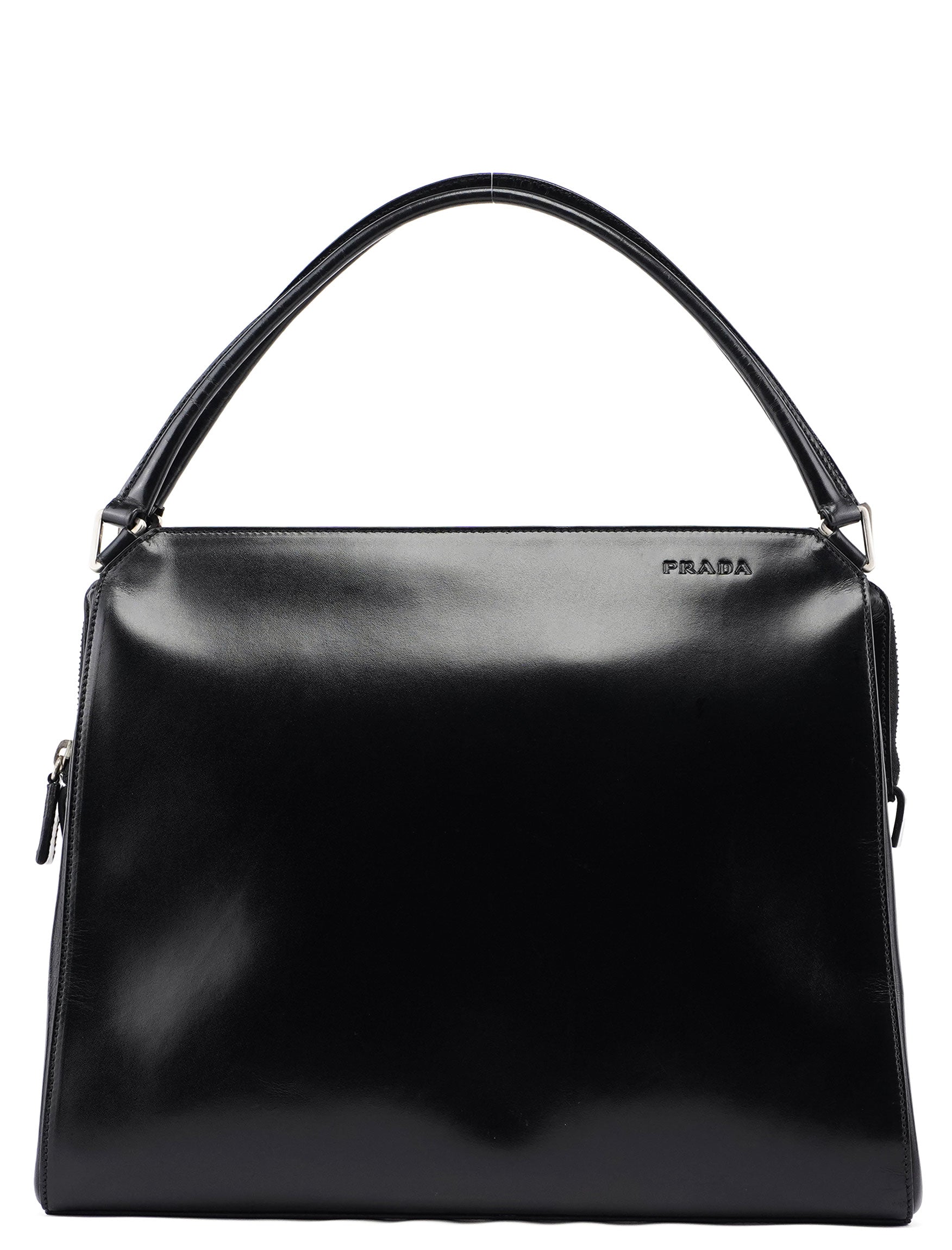 Black Vitello Chic Shoulder Bag