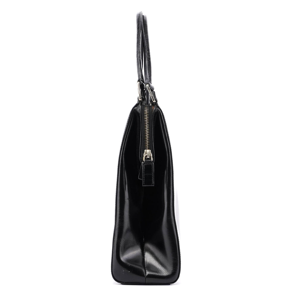 Black Vitello Chic Shoulder Bag