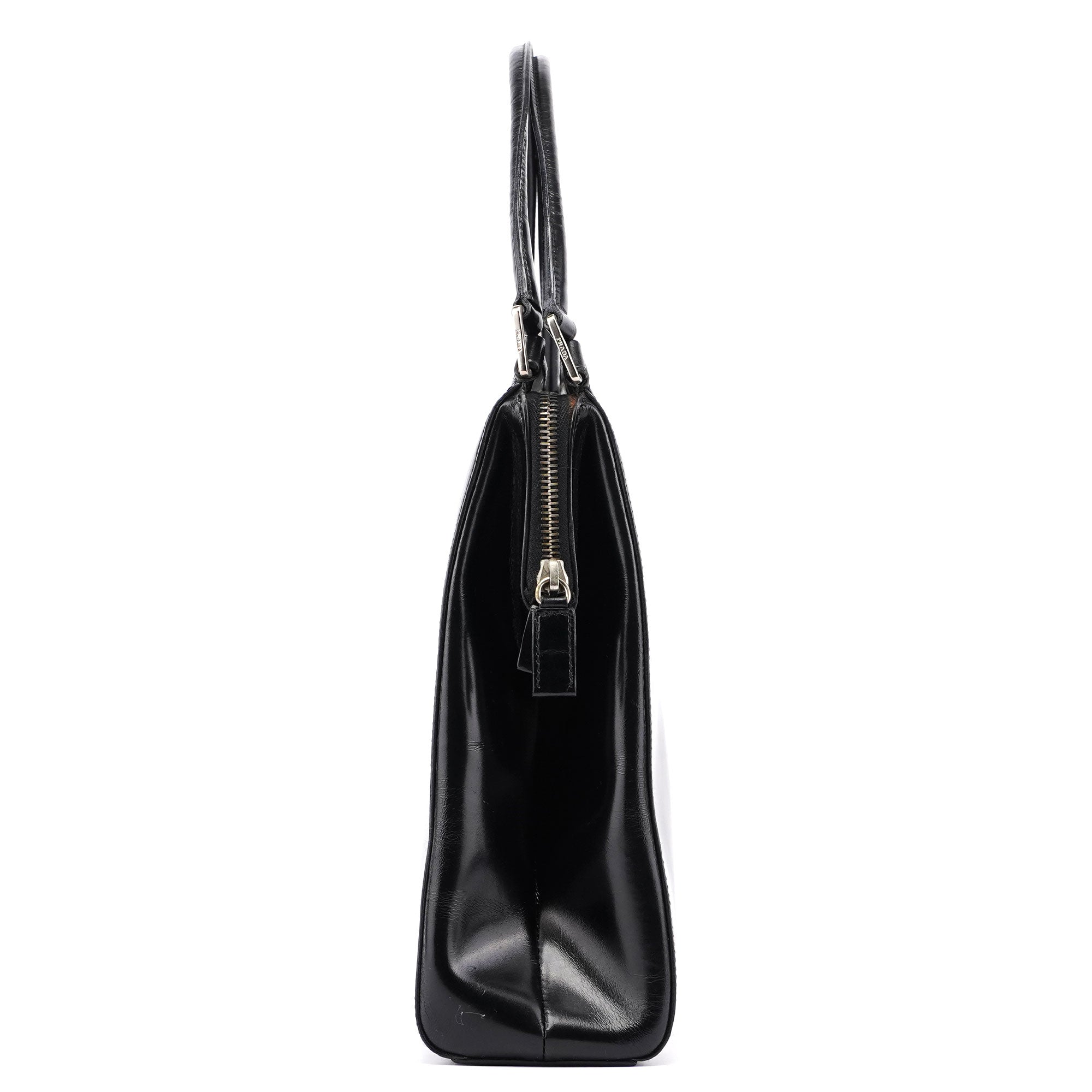 Black Vitello Chic Shoulder Bag
