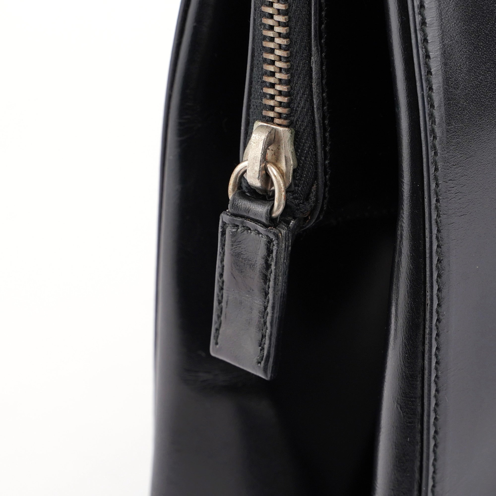 Black Vitello Chic Shoulder Bag