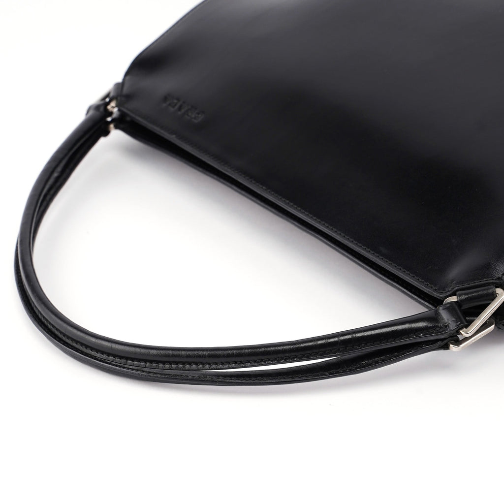 Black Vitello Chic Shoulder Bag
