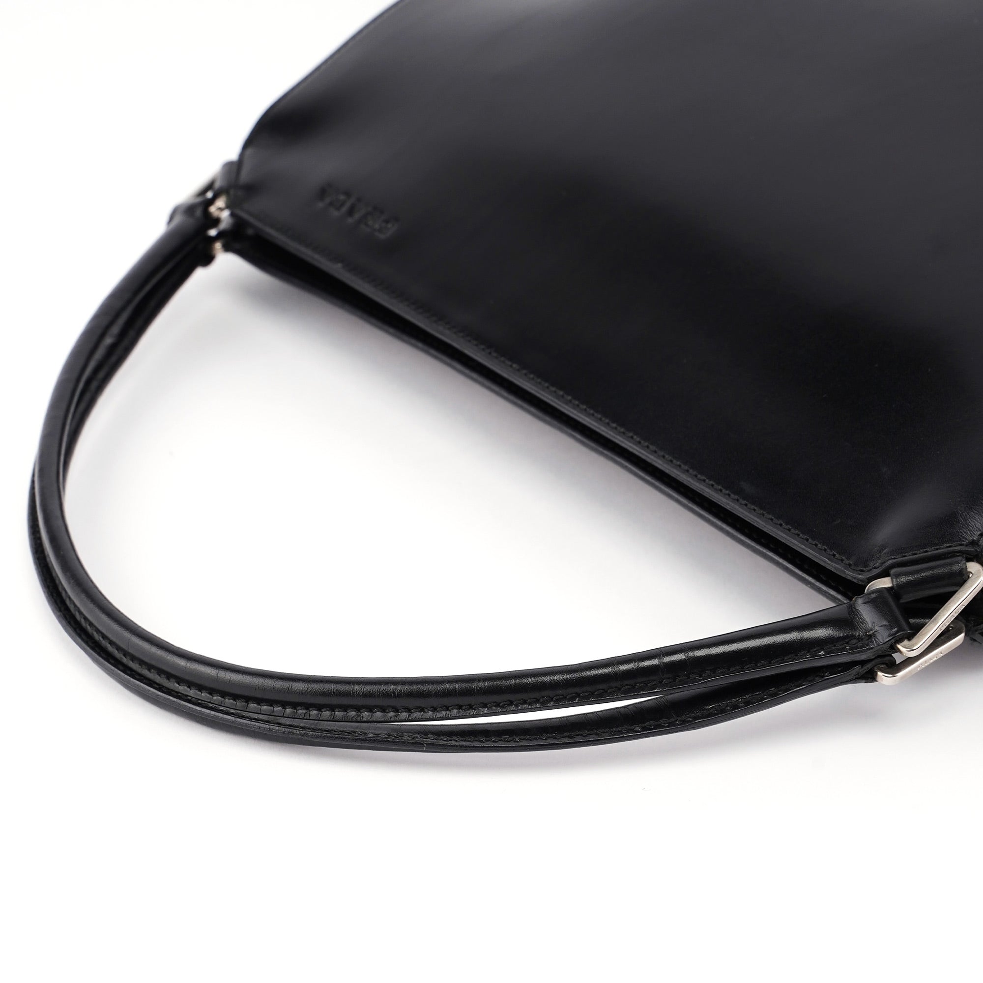 Black Vitello Chic Shoulder Bag