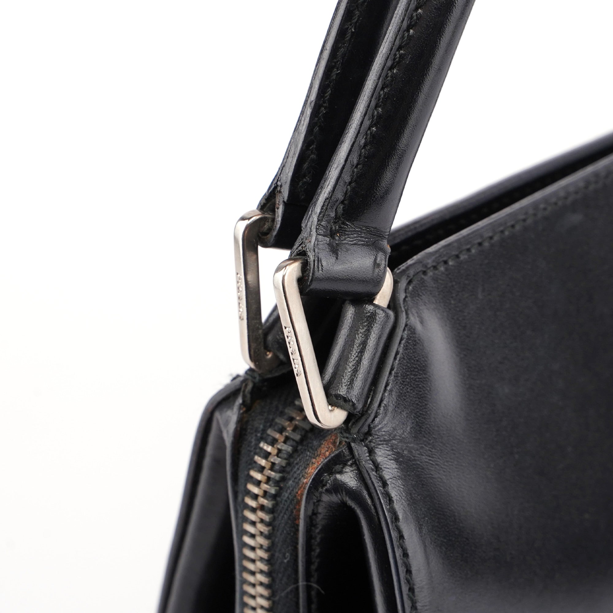 Black Vitello Chic Shoulder Bag