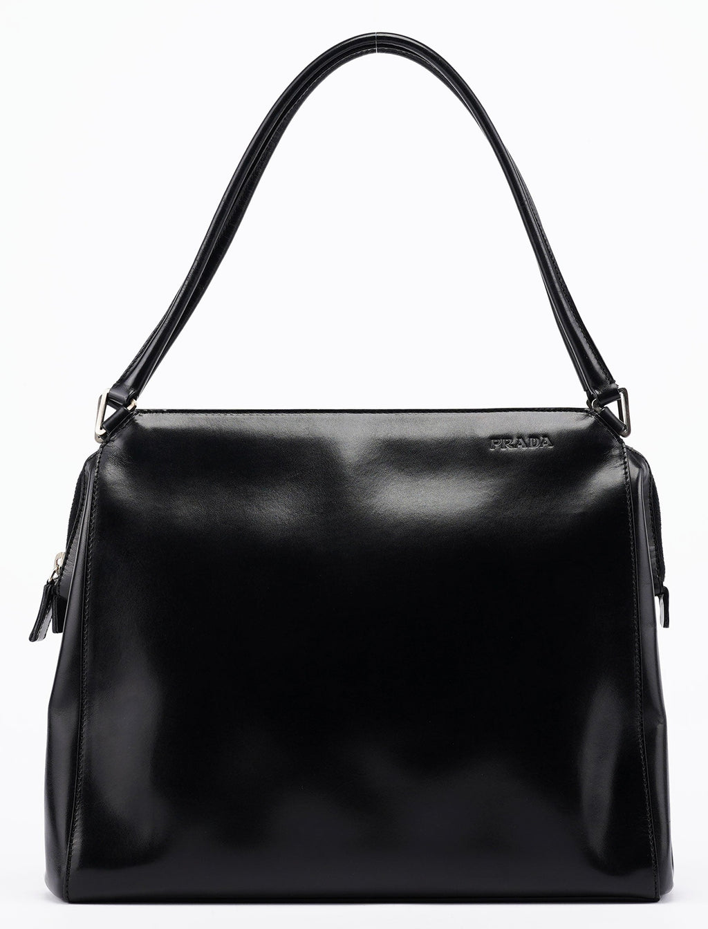 Black Vitello Chic Shoulder Bag