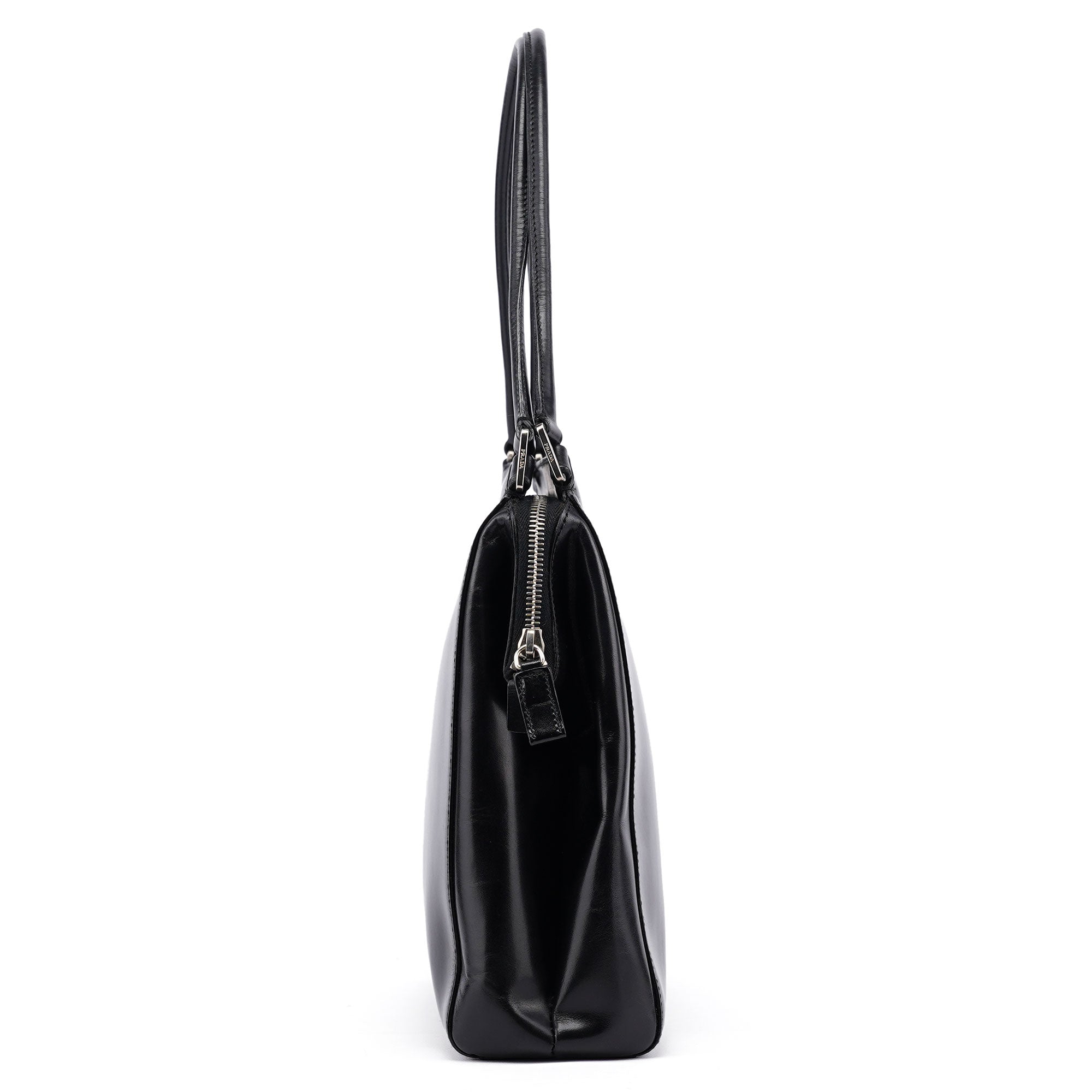 Black Vitello Chic Shoulder Bag