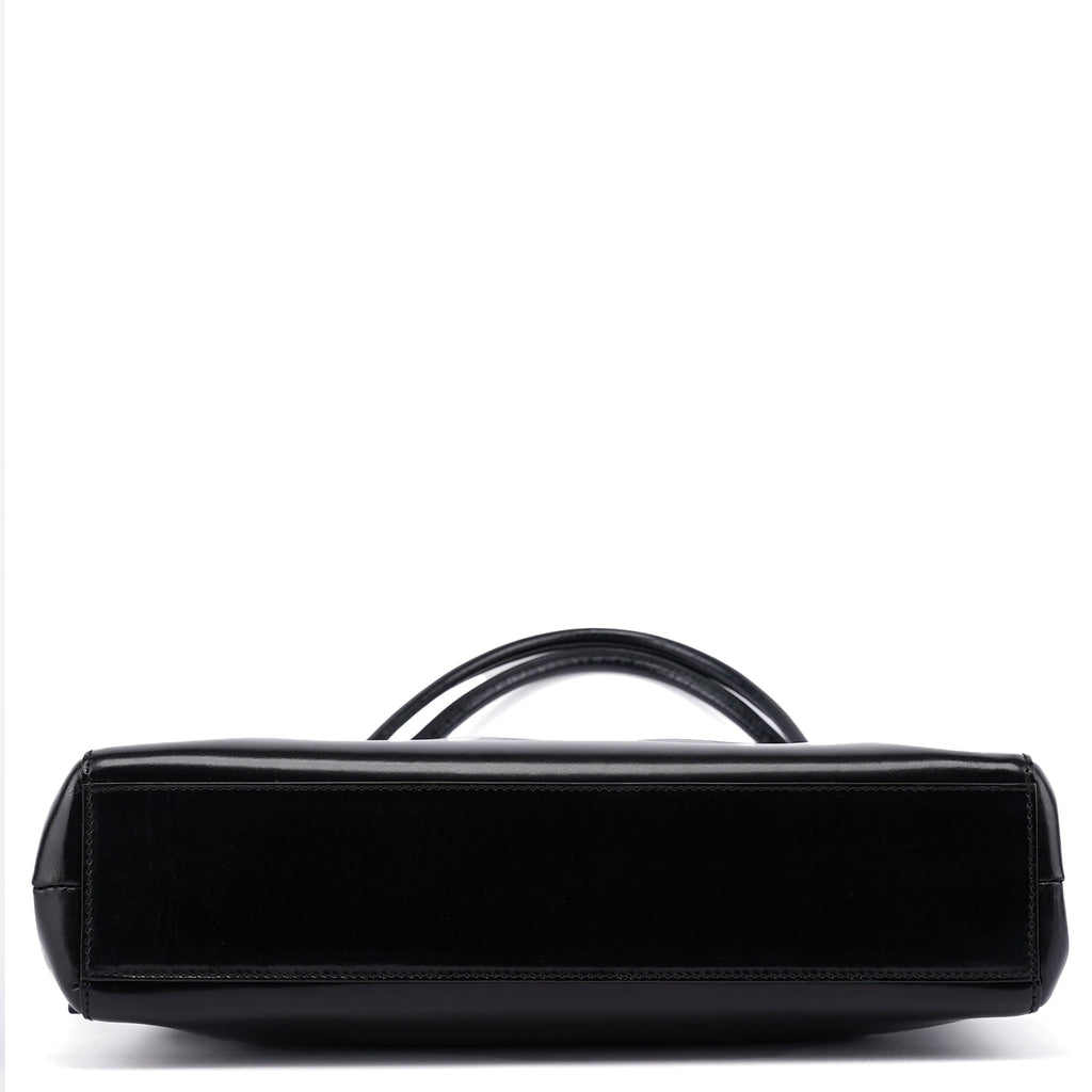 Black Vitello Chic Shoulder Bag