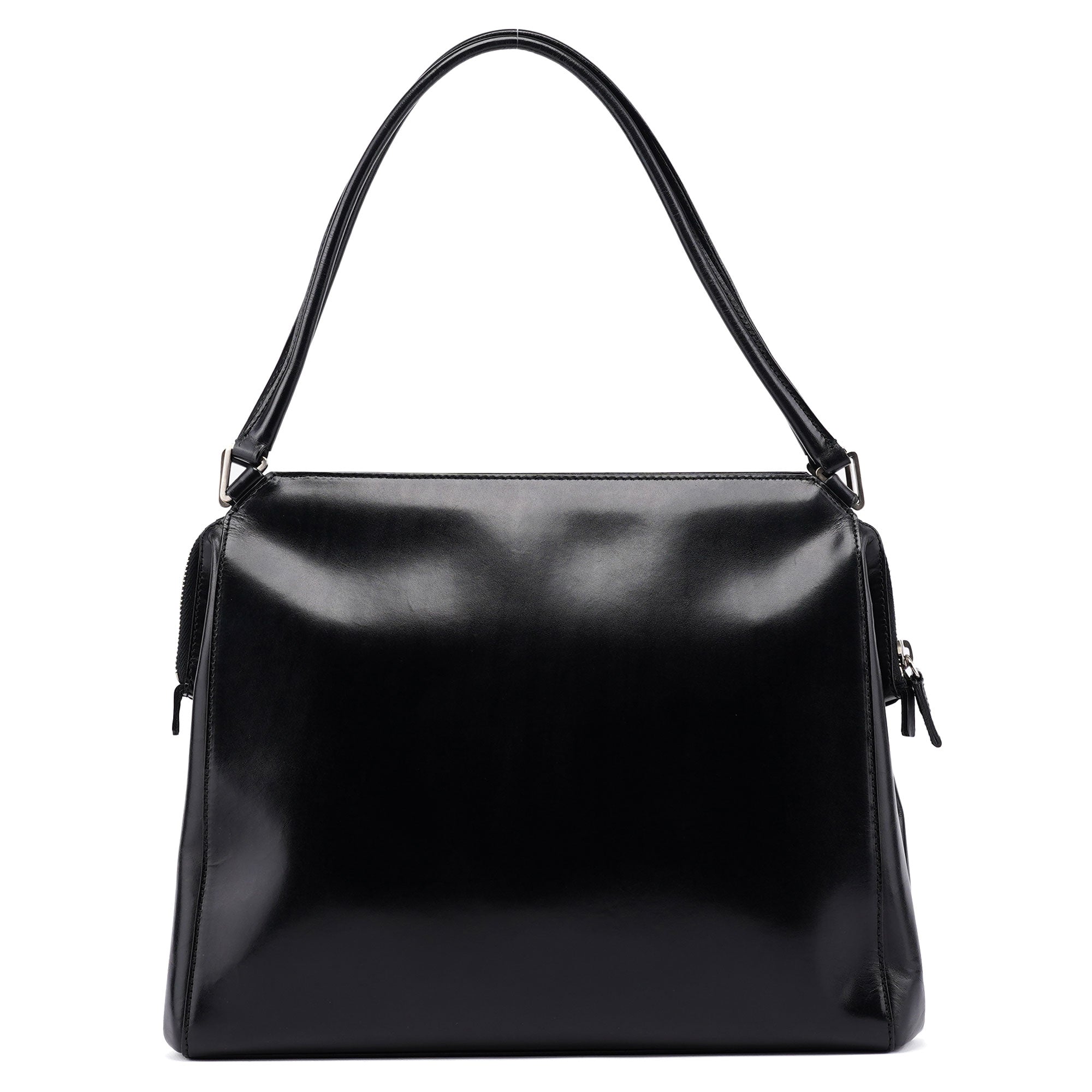 Black Vitello Chic Shoulder Bag