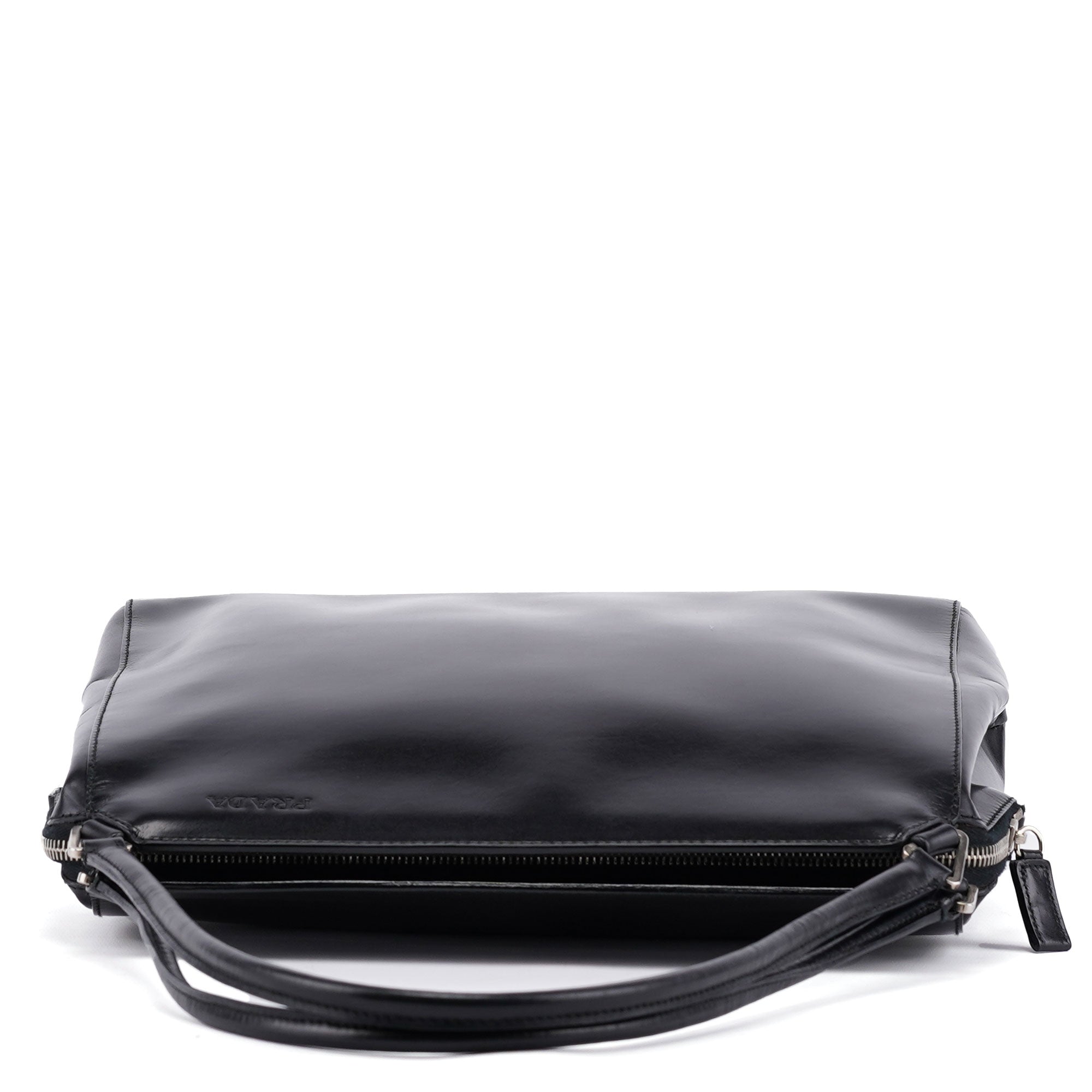 Black Vitello Chic Shoulder Bag