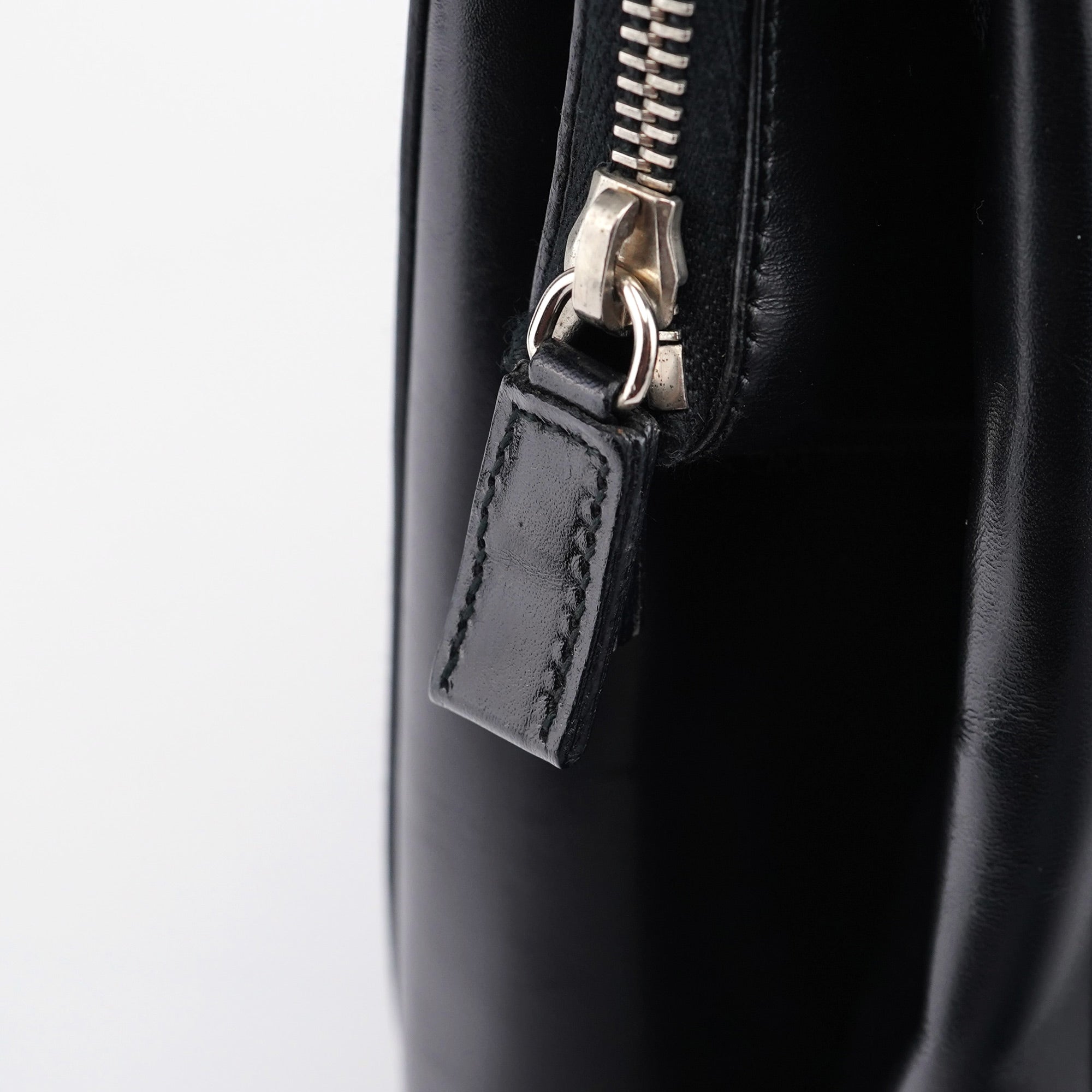 Black Vitello Chic Shoulder Bag