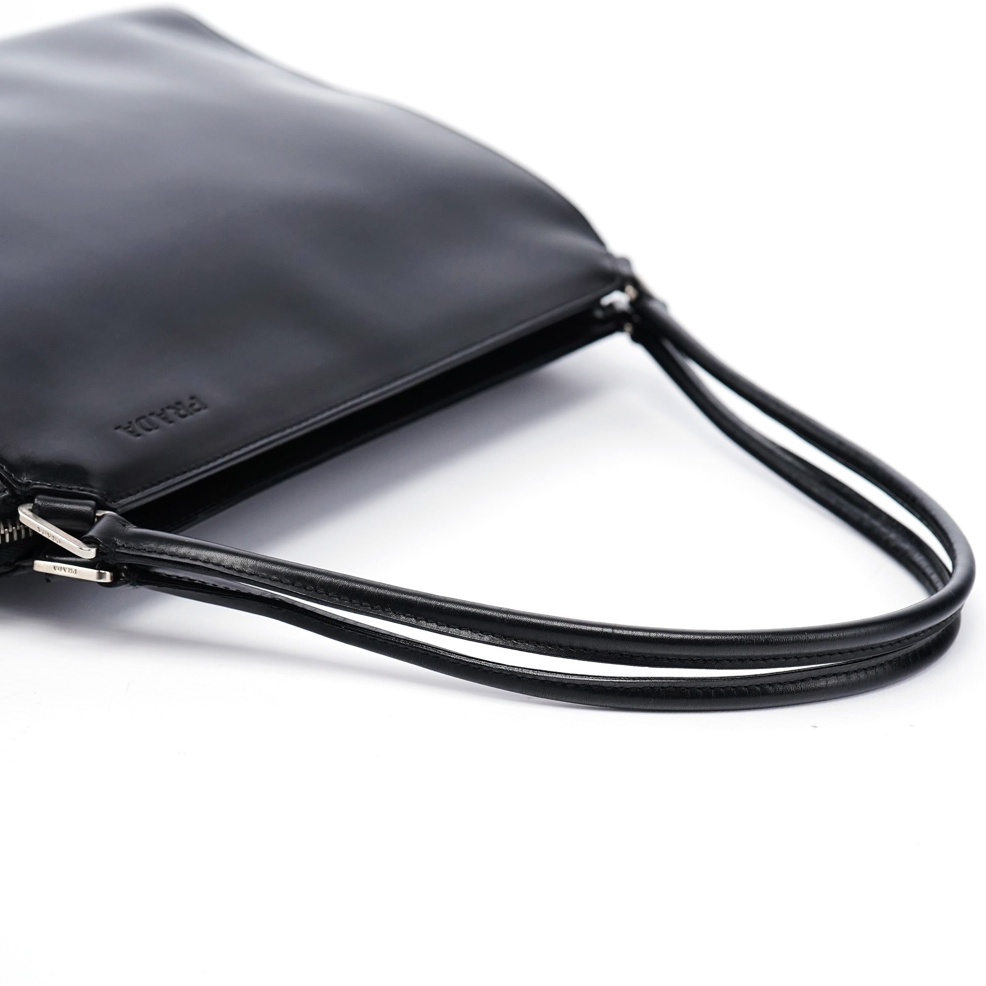 Black Vitello Chic Shoulder Bag