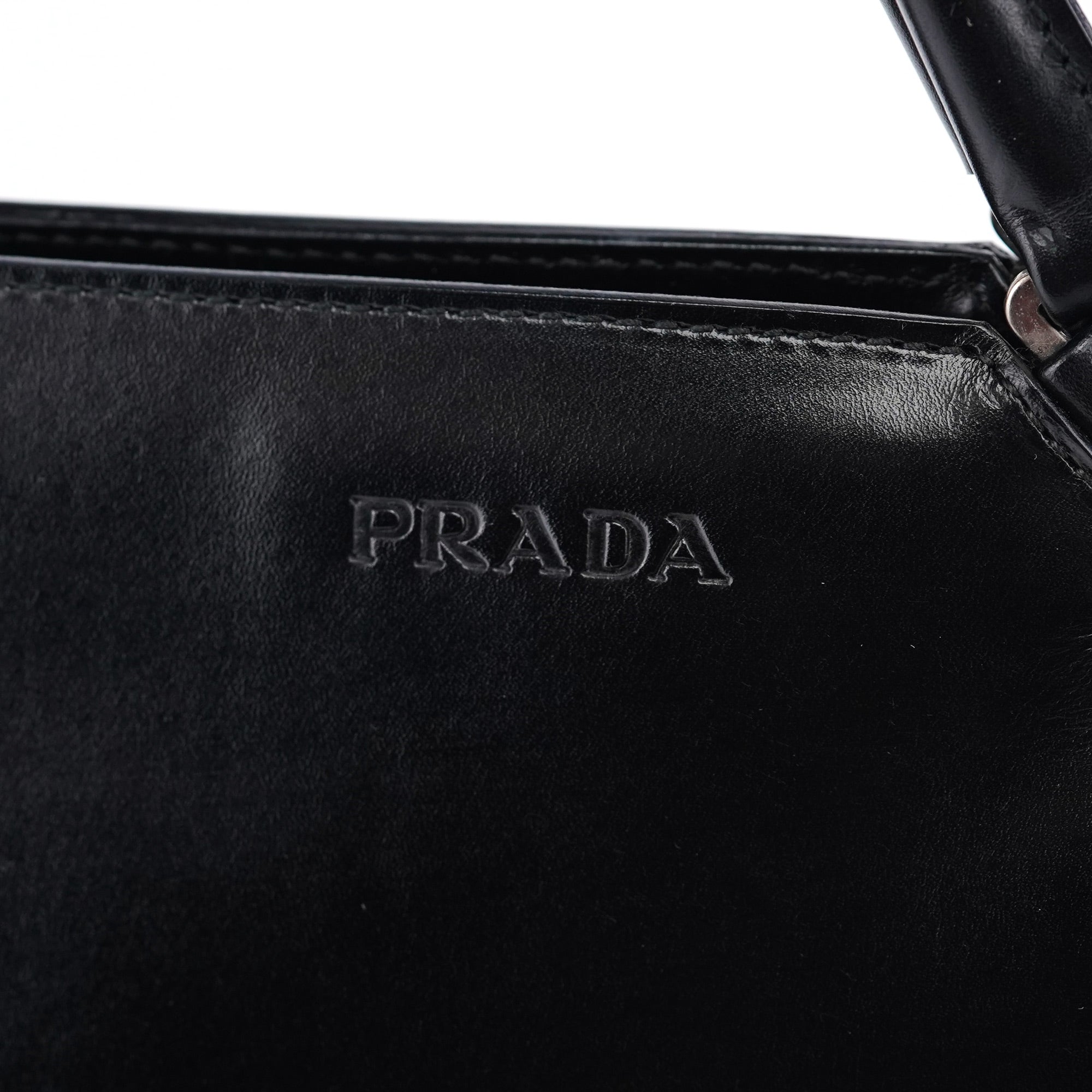 Black Vitello Chic Shoulder Bag