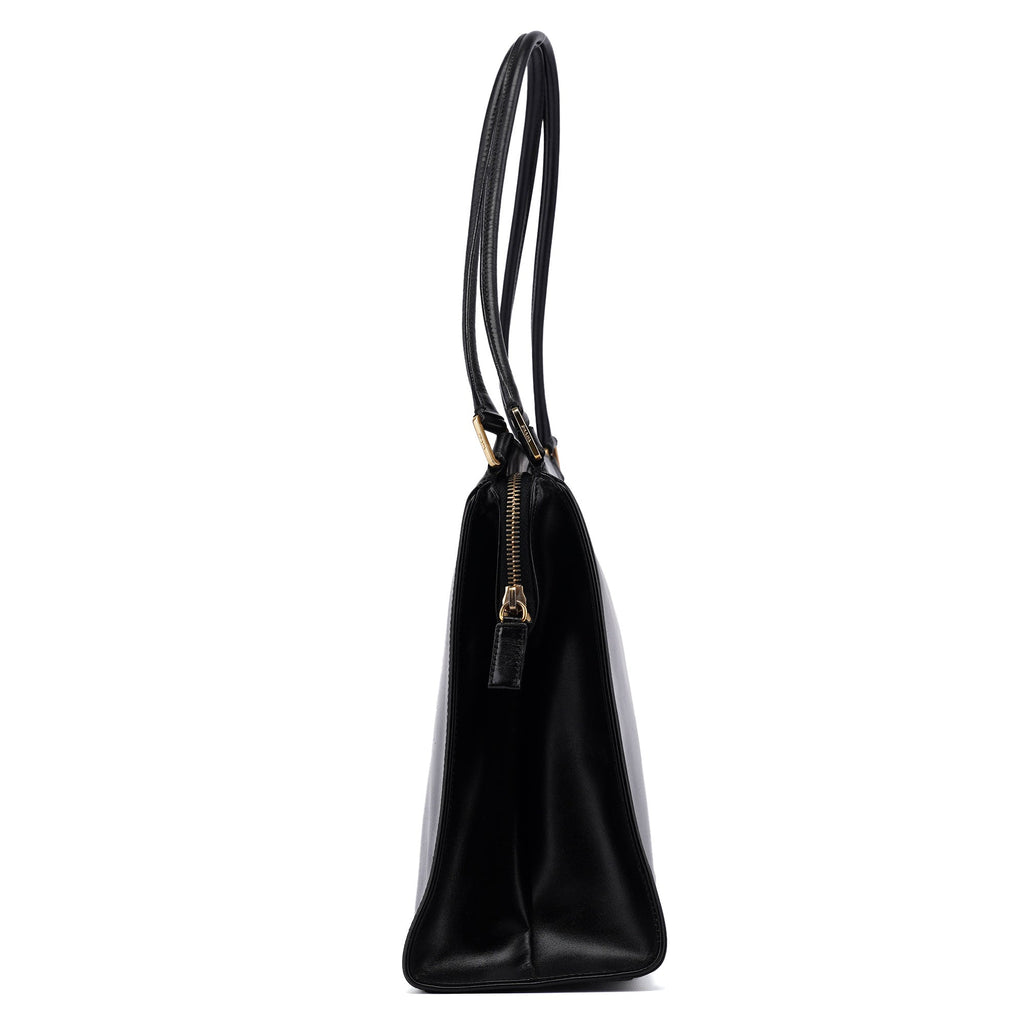Black Vitello Chic Shoulder Bag