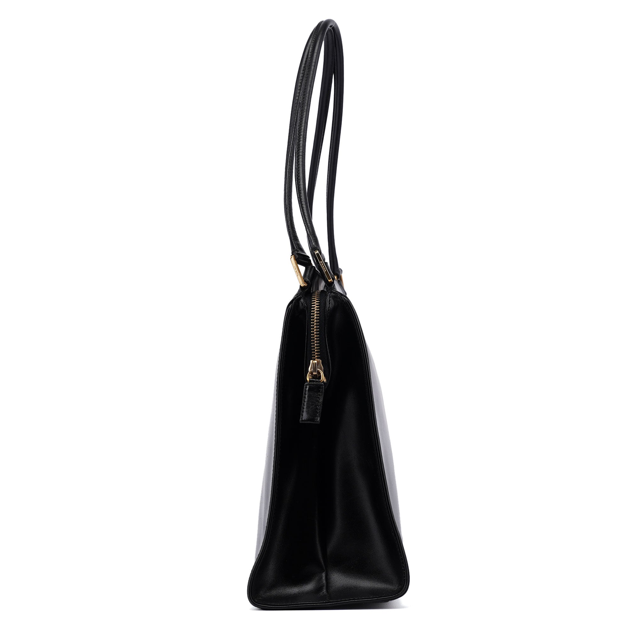 Black Vitello Chic Shoulder Bag