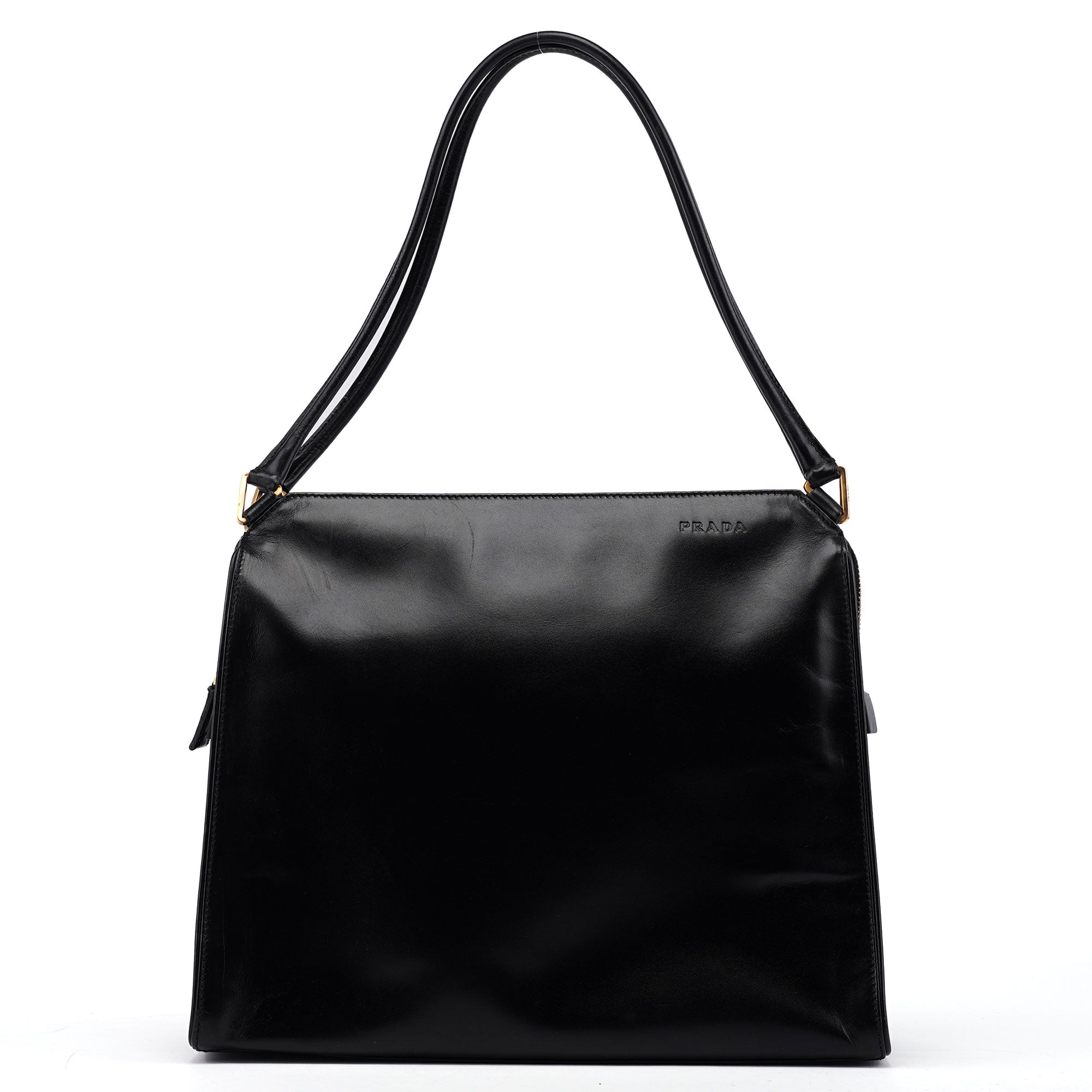Black Vitello Chic Shoulder Bag