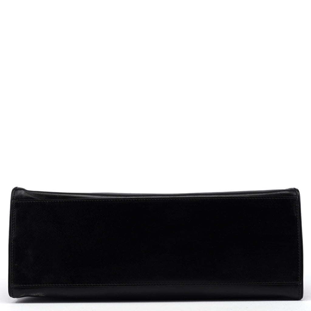 Black Vitello Chic Shoulder Bag