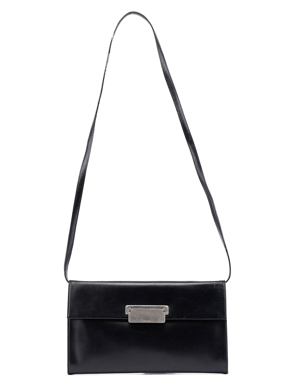 Black Vitello Crossbody Bag