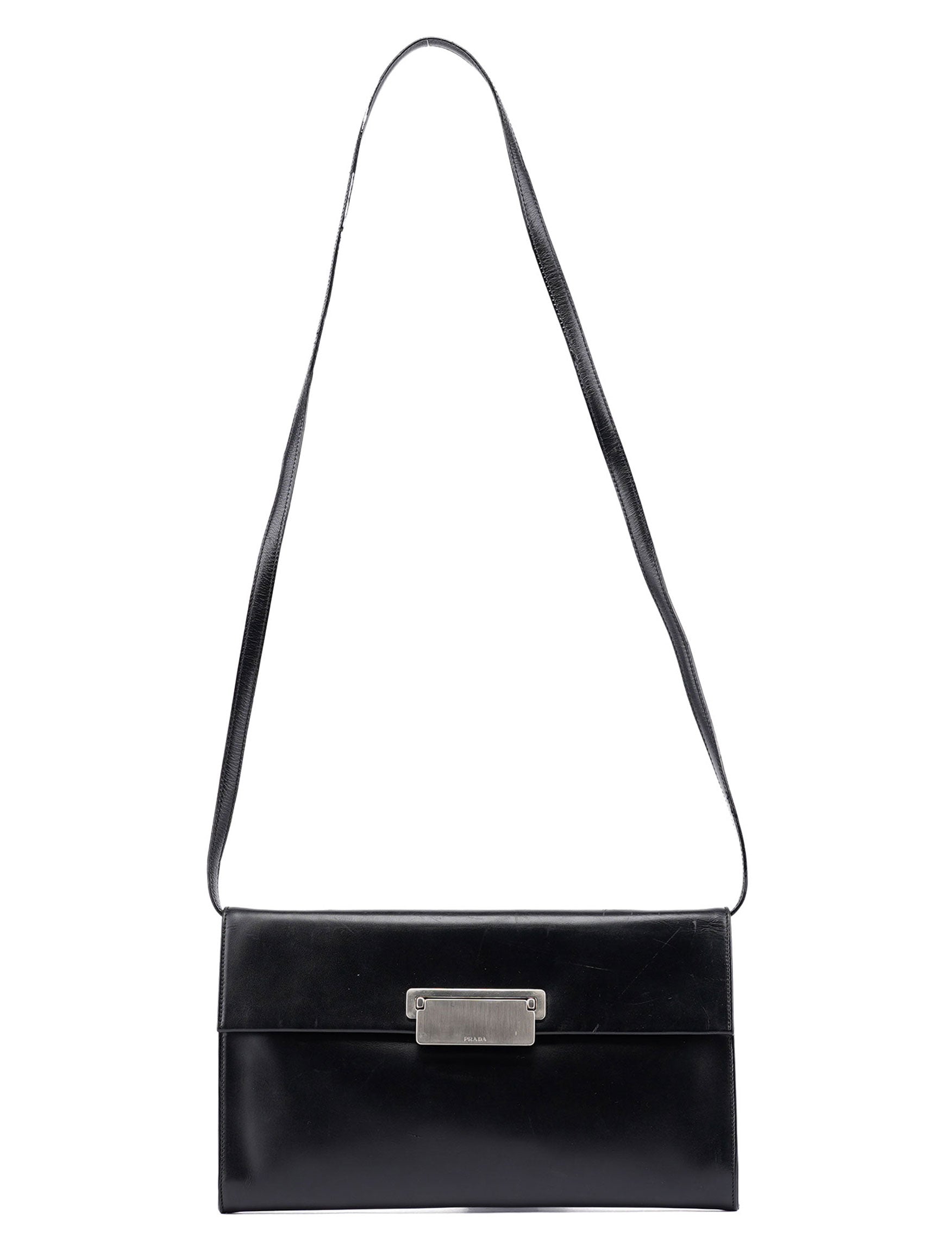 Black Vitello Crossbody Bag