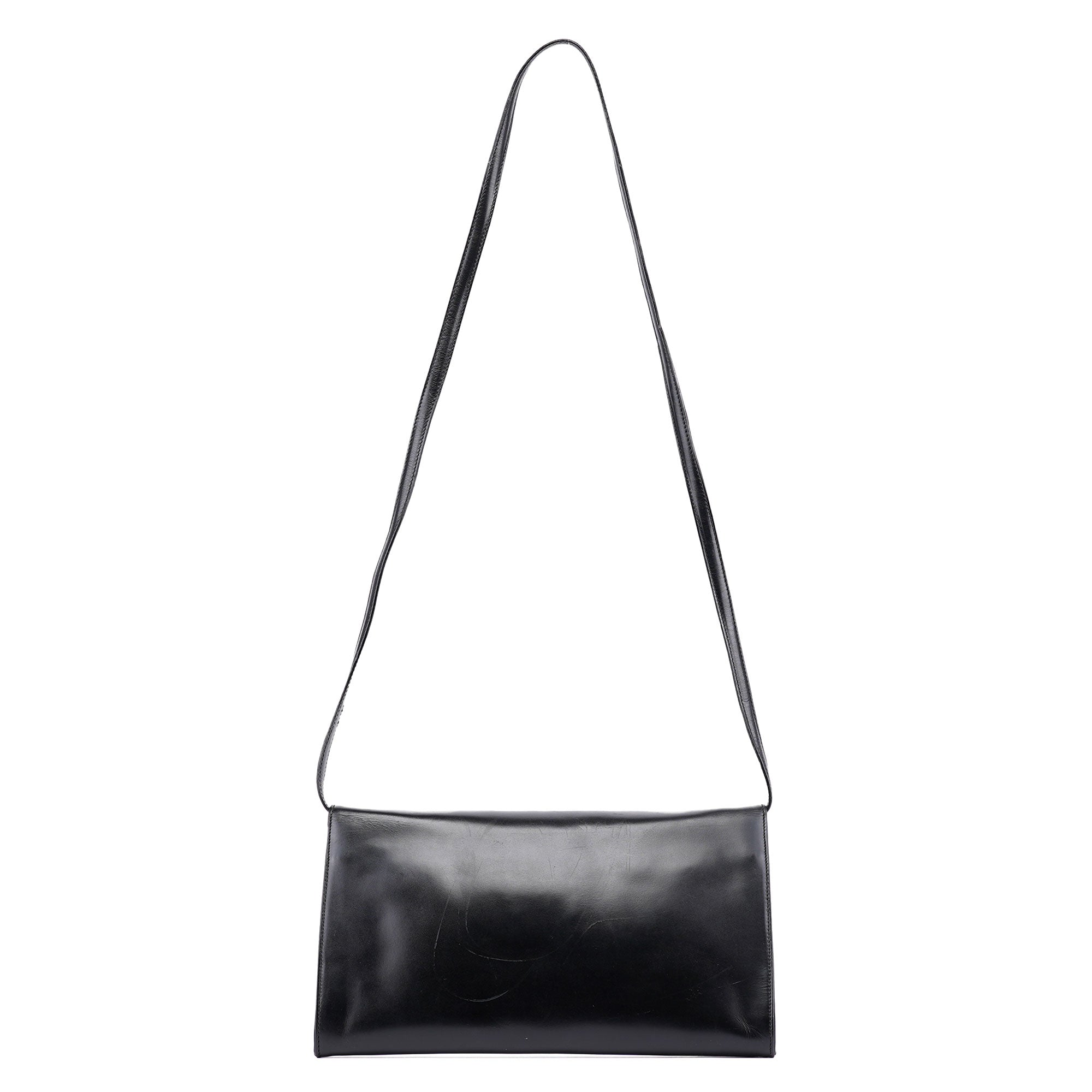 Black Vitello Crossbody Bag