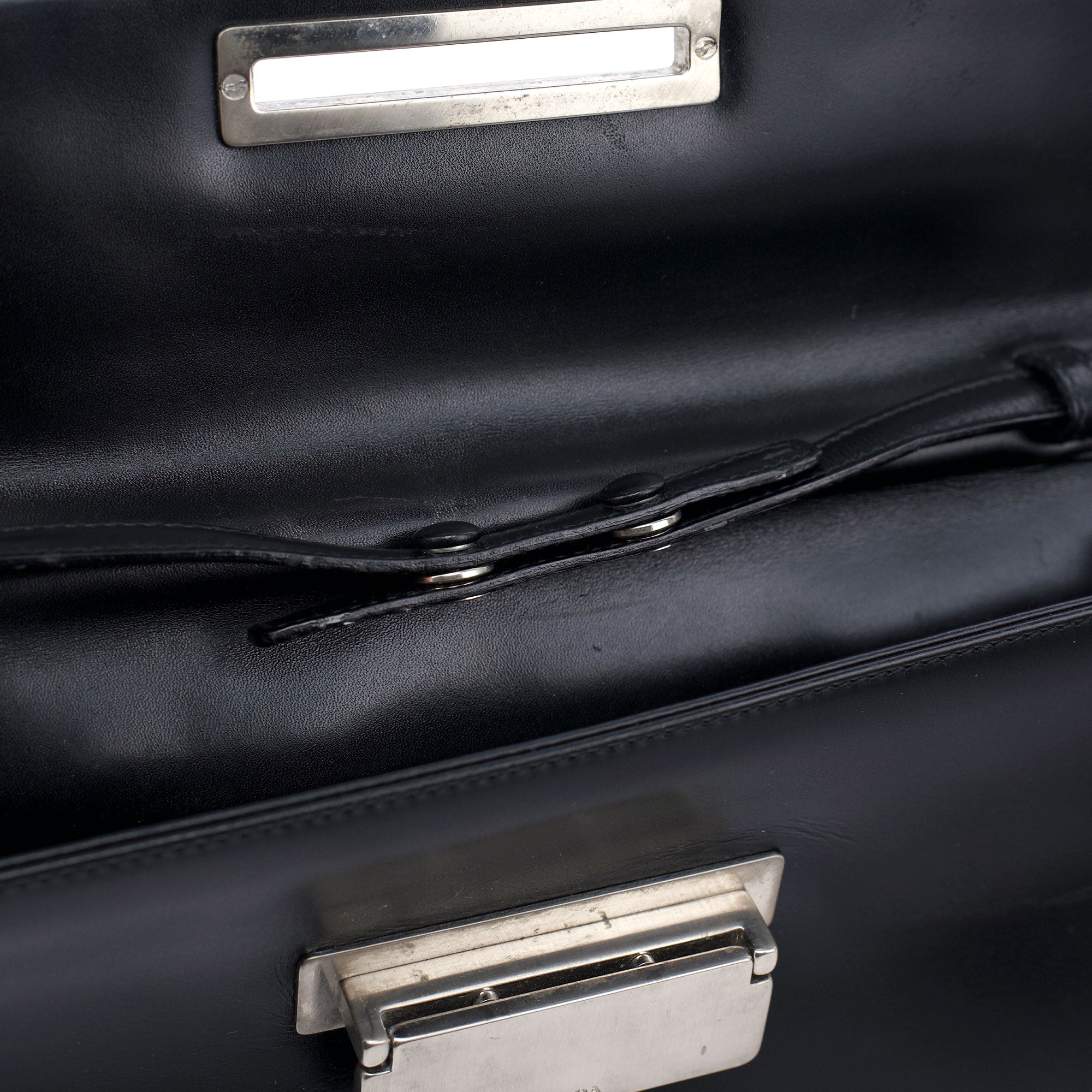 Black Vitello Crossbody Bag