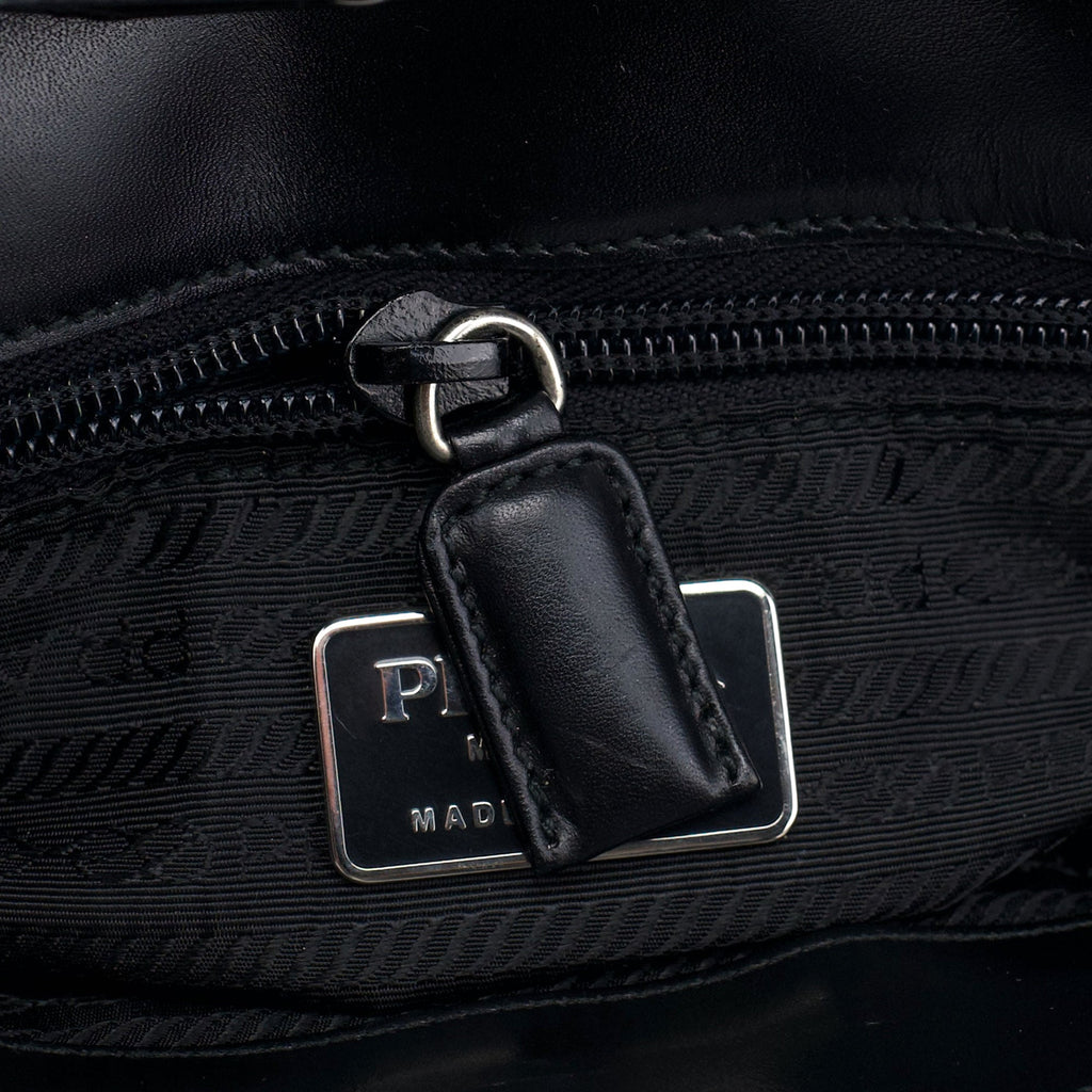 Black Vitello Crossbody Bag