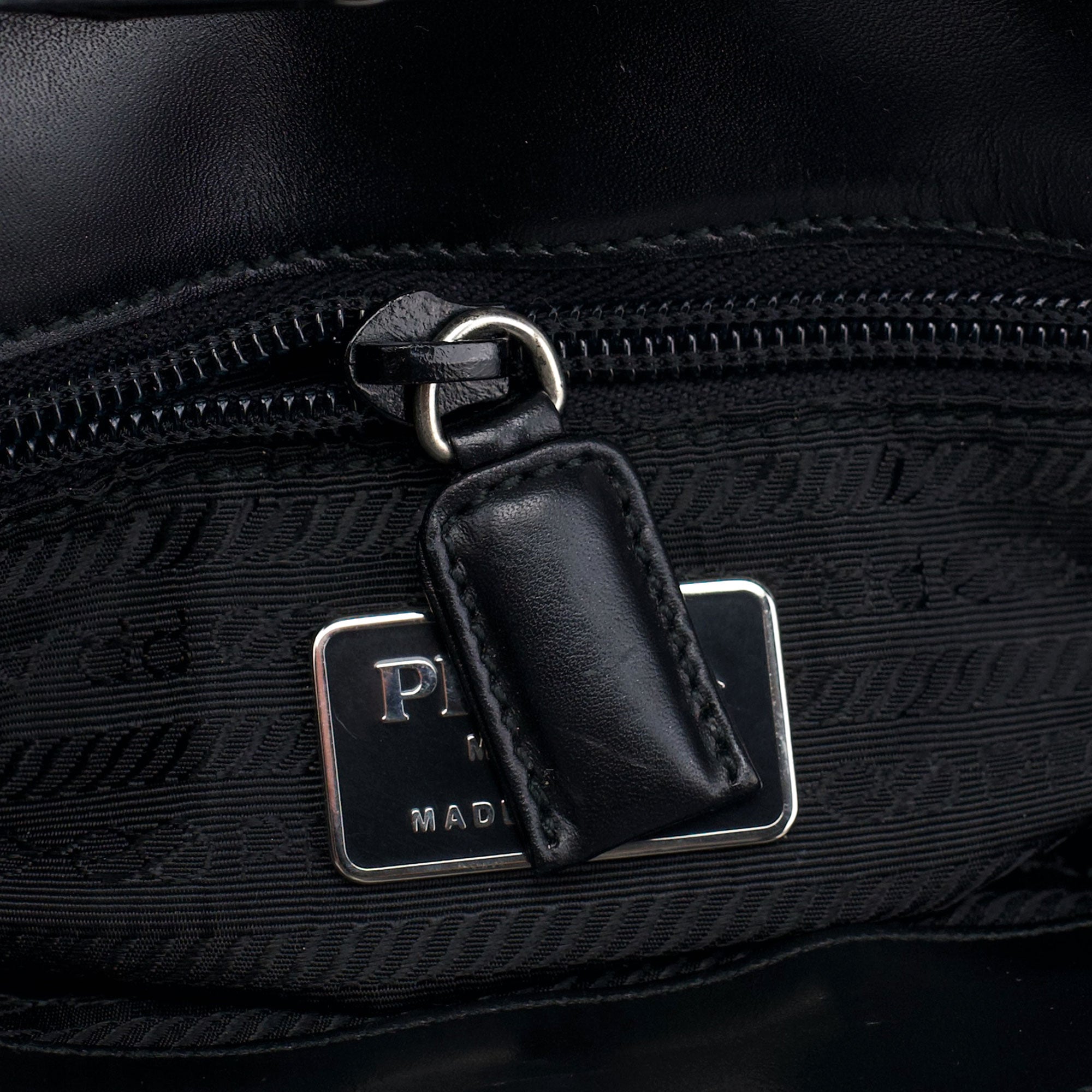 Black Vitello Crossbody Bag