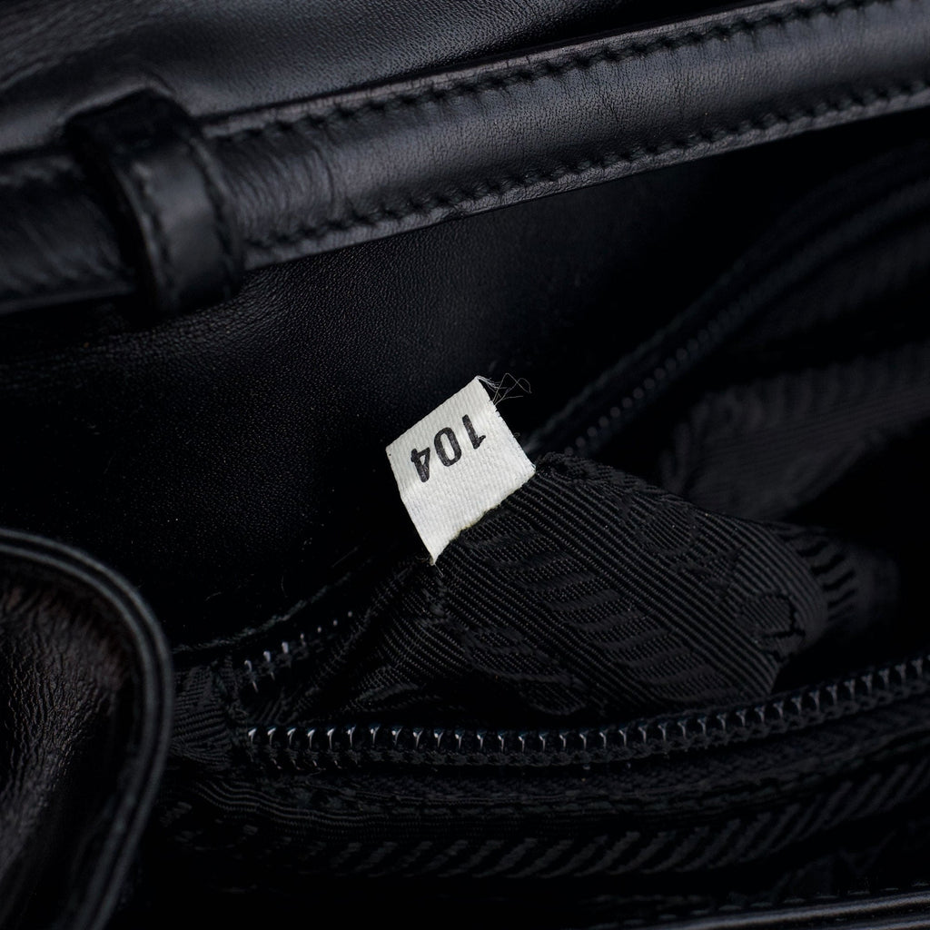Black Vitello Crossbody Bag