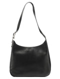 Black Vitello Metal Shoulder Bag