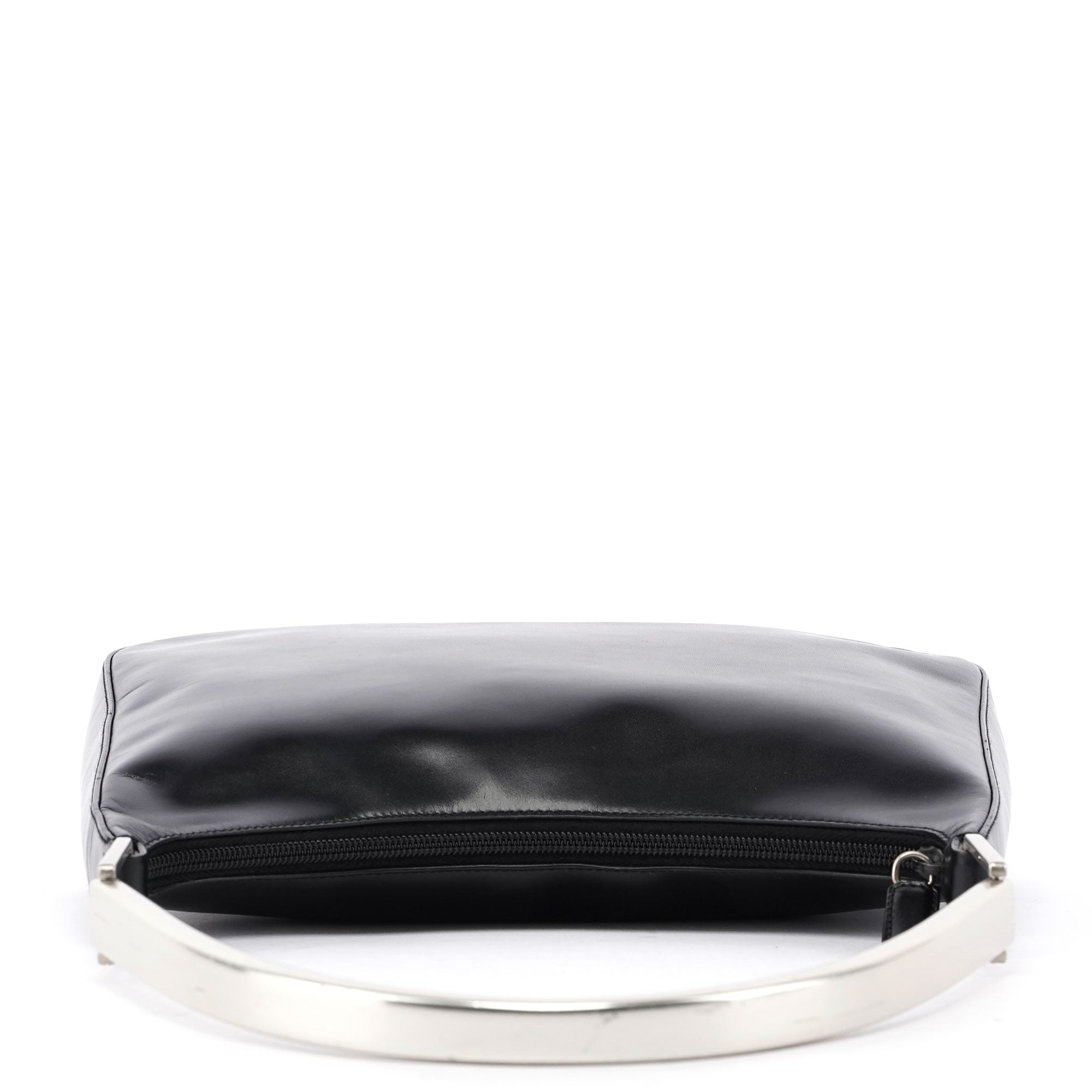 Black Vitello Metallo Shoulder Bag