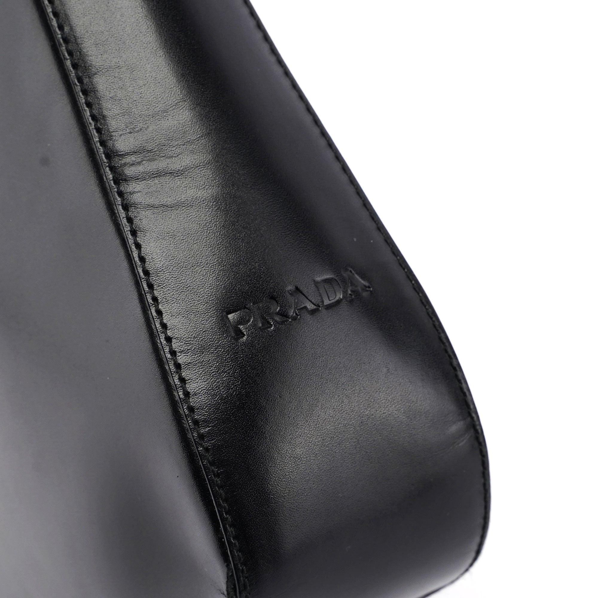 Black Vitello Metallo Shoulder Bag