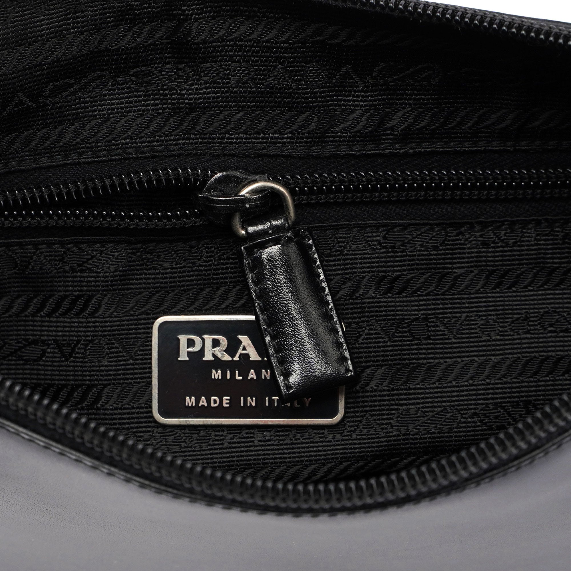 Black Vitello Metallo Shoulder Bag