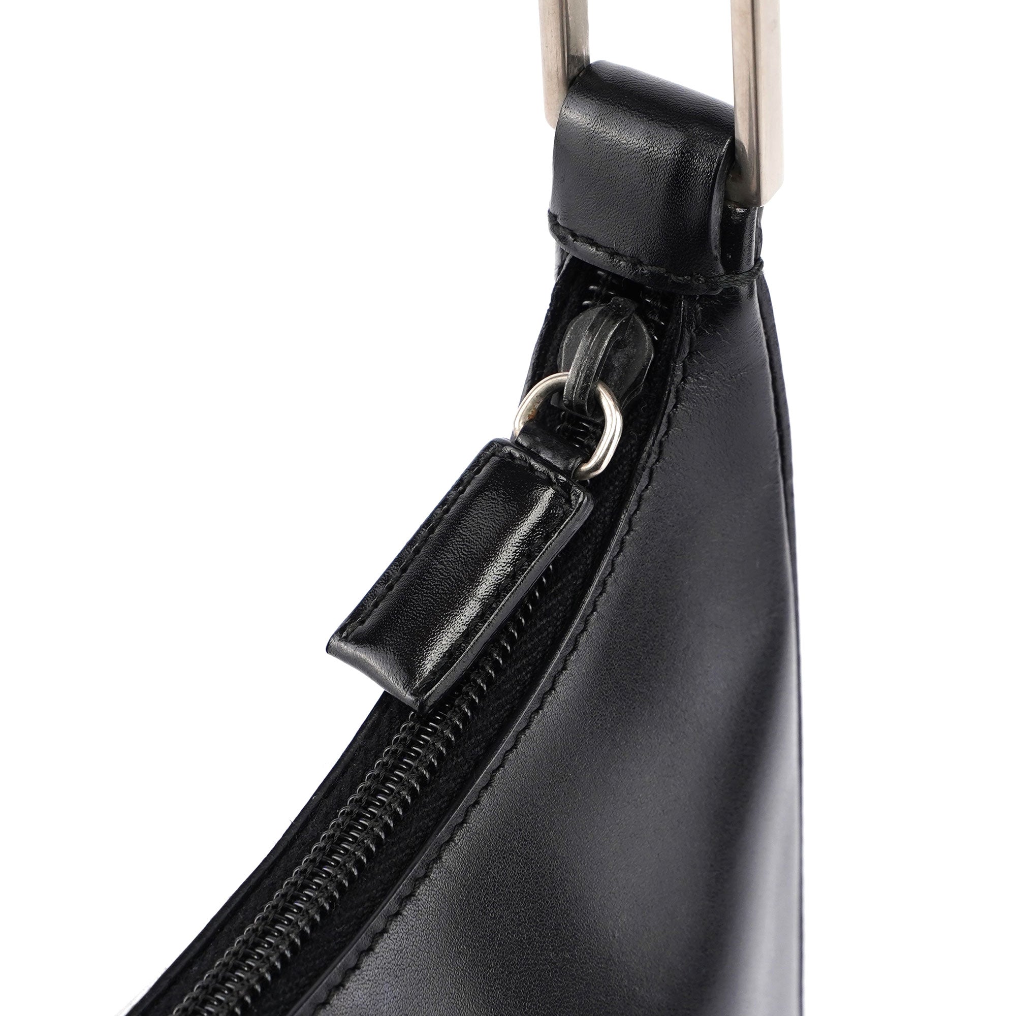 Black Vitello Metallo Shoulder Bag