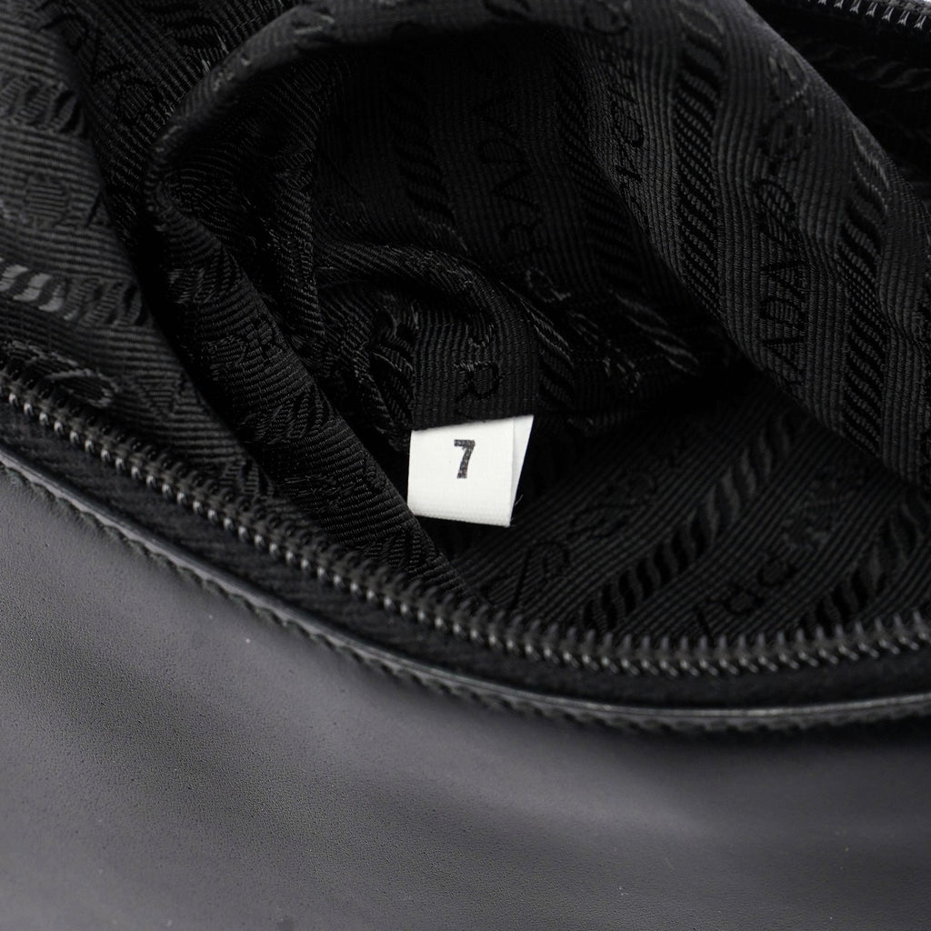 Black Vitello Metallo Shoulder Bag