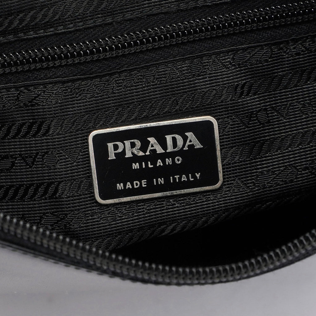 Black Vitello Metallo Shoulder Bag