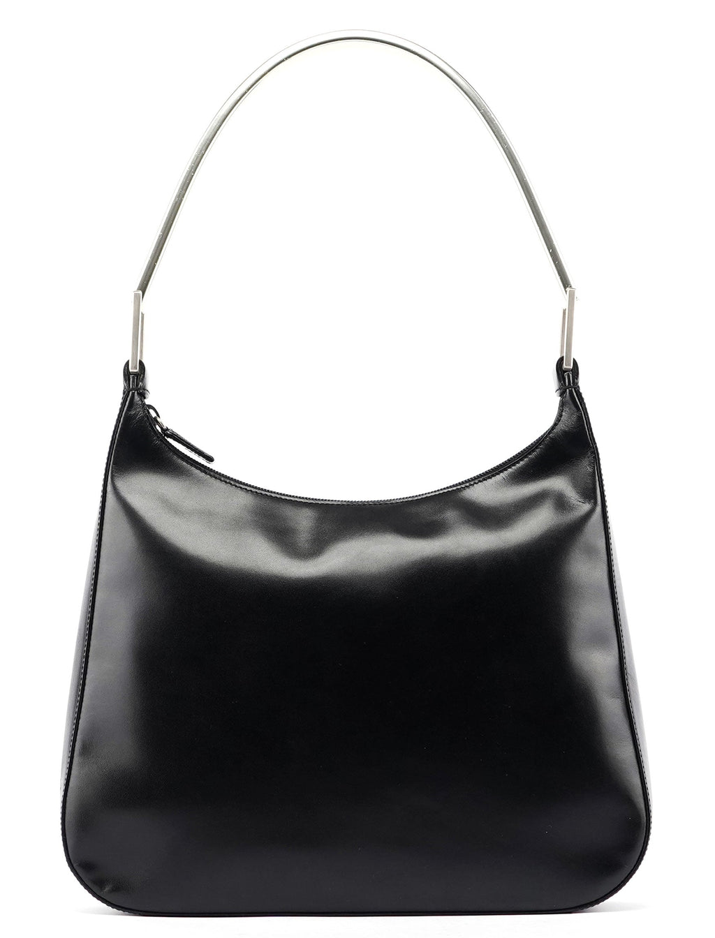 Black Vitello Metallo Shoulder Bag
