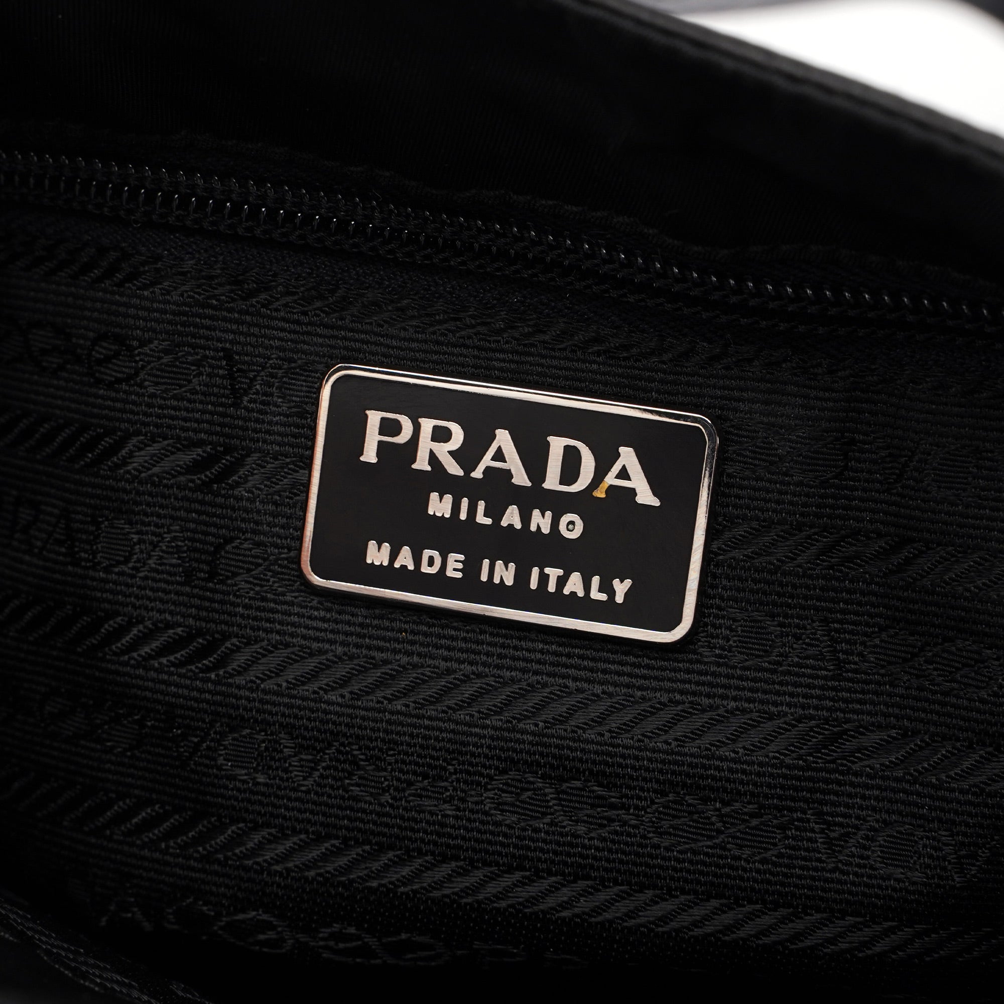 Black Vitello Tessuto Shoulder Bag
