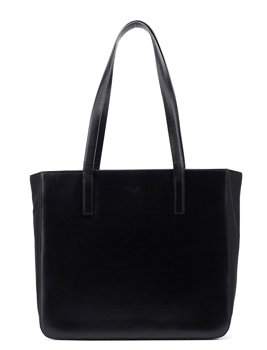 1995 Black Tessuto Vitello Tote Bag