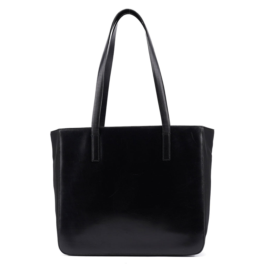 1995 Black Tessuto Vitello Tote Bag