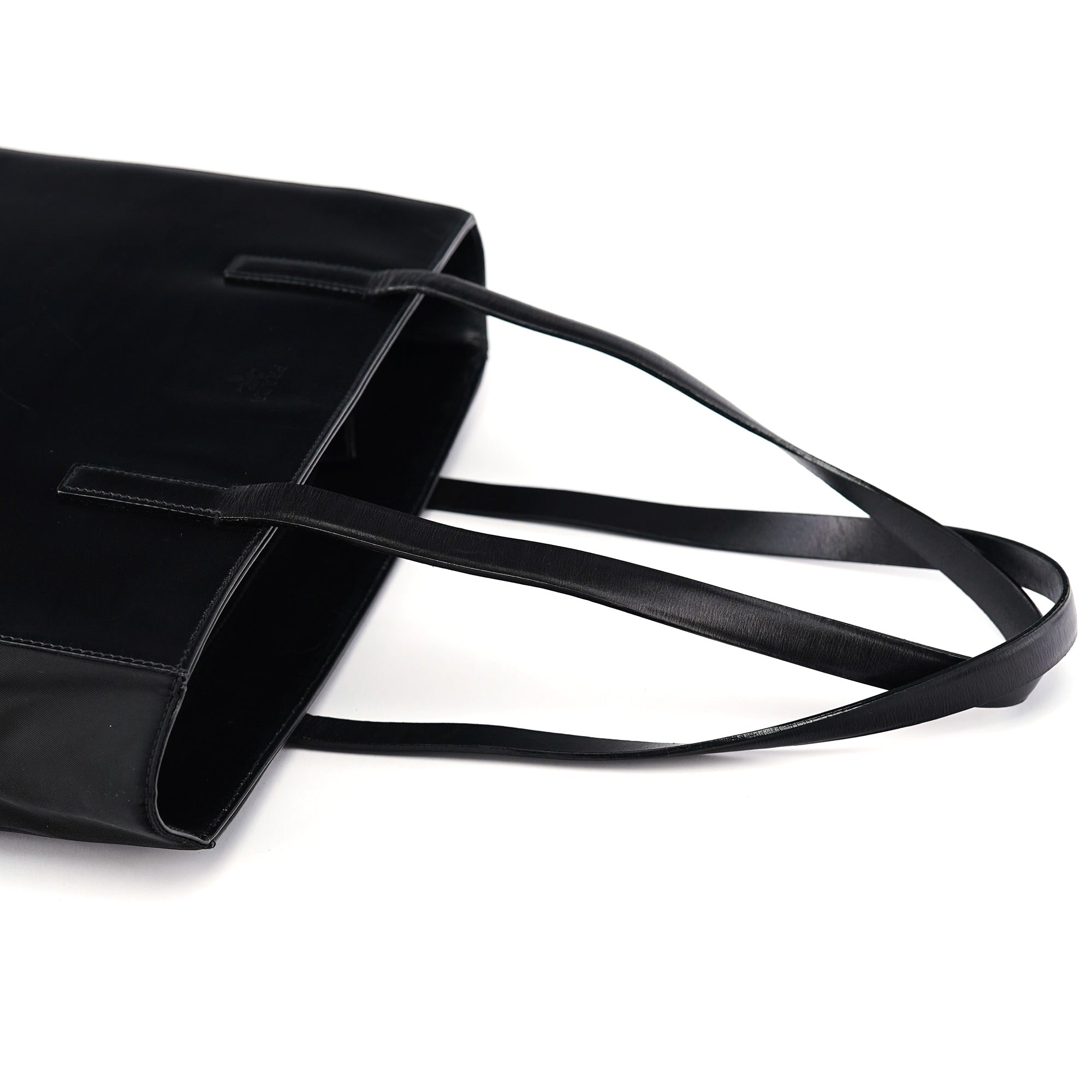 1995 Black Tessuto Vitello Tote Bag