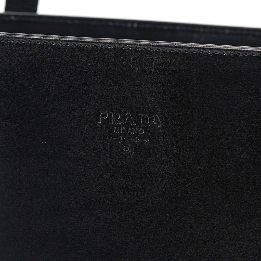 1995 Black Tessuto Vitello Tote Bag