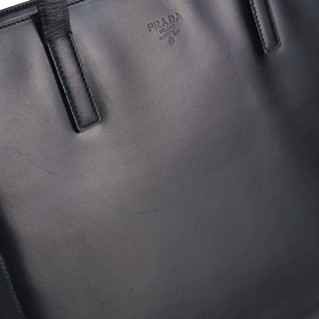 1995 Black Tessuto Vitello Tote Bag