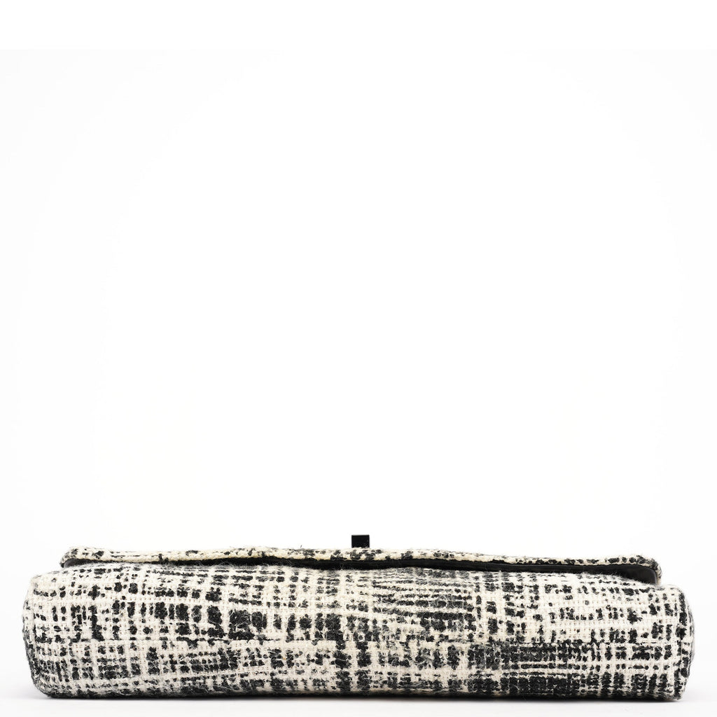 Black White Tweed Clutch Bag