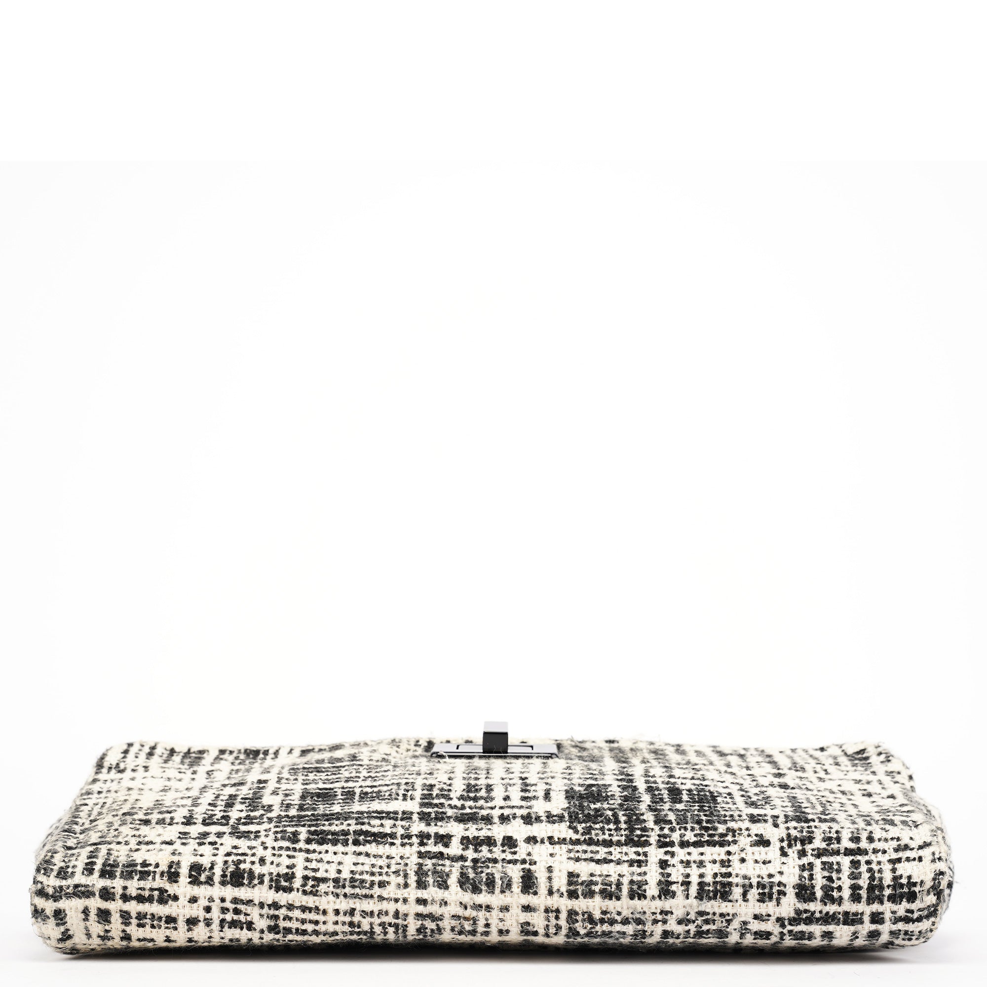 Black White Tweed Clutch Bag