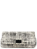 Black White Tweed Clutch Bag