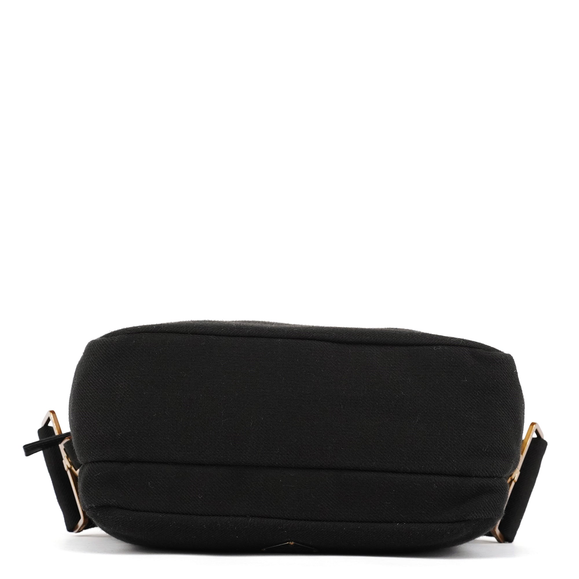 BN0245 Black Cotton Snap Shoulder Bag