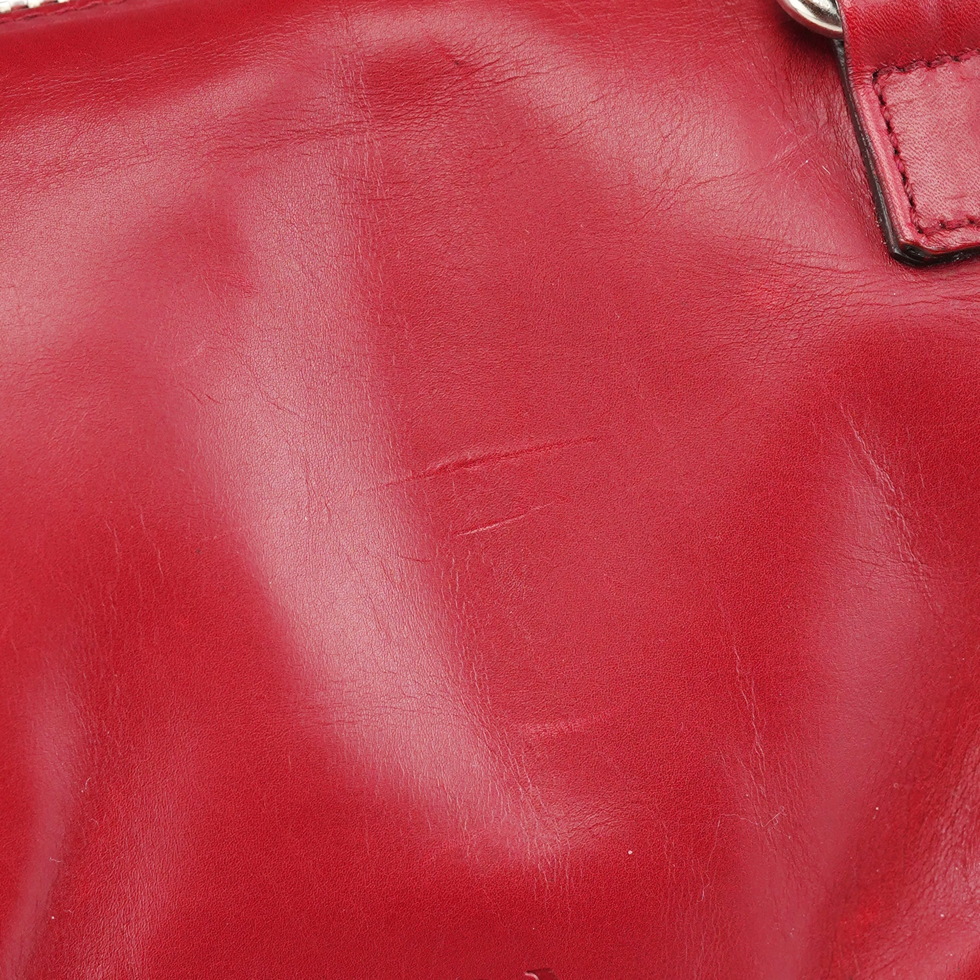 BN0759 Burgundy Croc Calfskin Bowling Bag