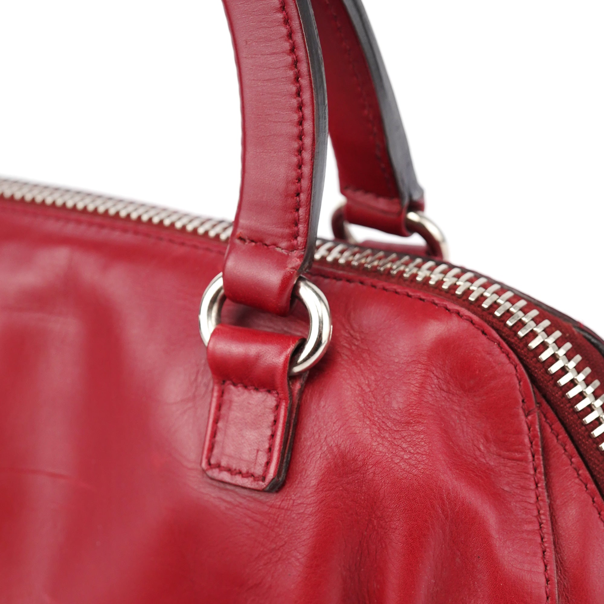 BN0759 Burgundy Croc Calfskin Bowling Bag