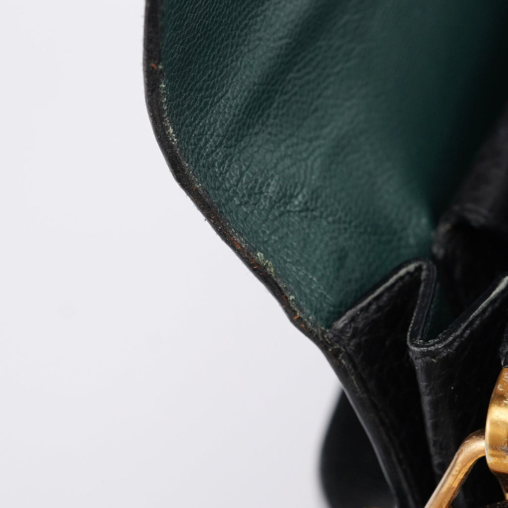 BN0960 Black Berlino Sound Leather Top Handle Bag