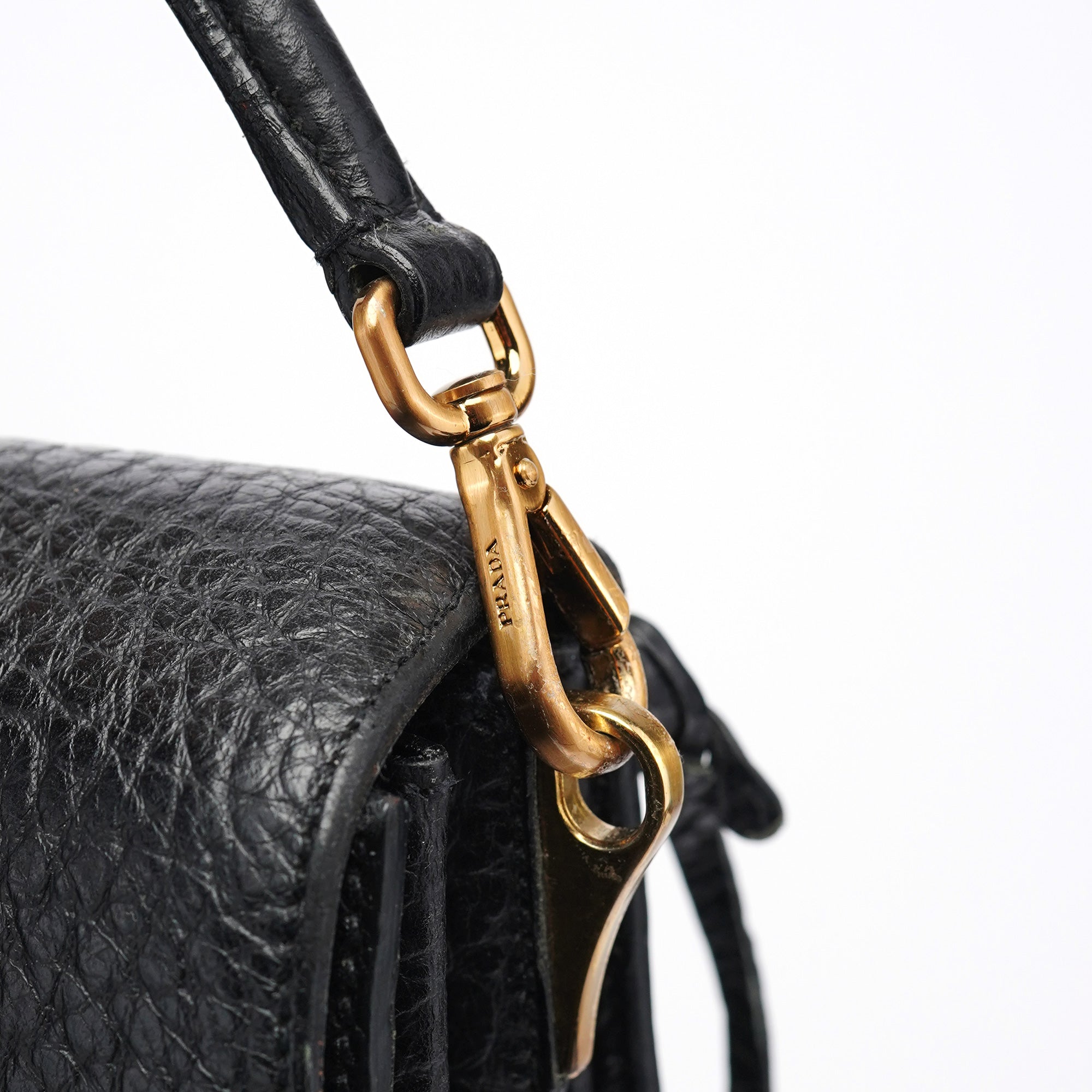BN0960 Black Berlino Sound Leather Top Handle Bag